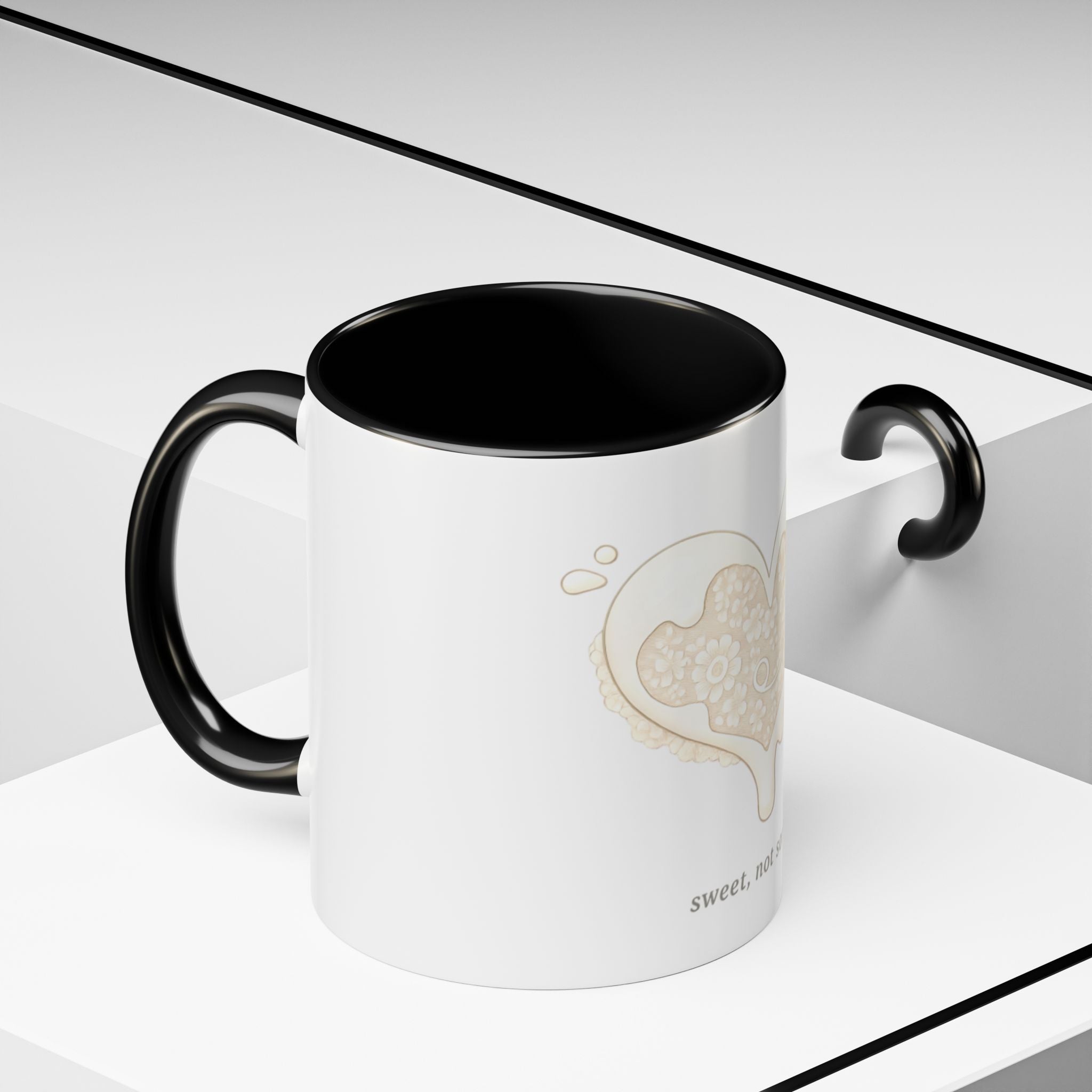 Playful Dessert Illustration Accent Coffee Mug — 11/15oz