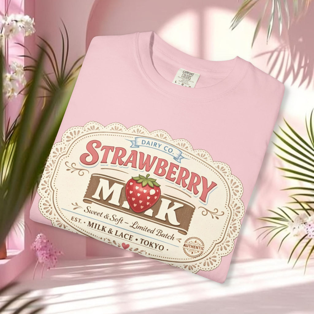 Strawberry Milk Vintage Label T-Shirt