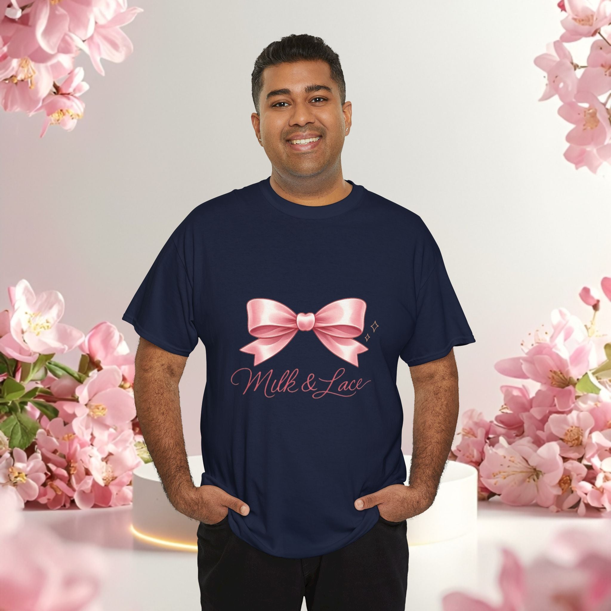 Pink Graphic Tee — Simple Minimalist Design