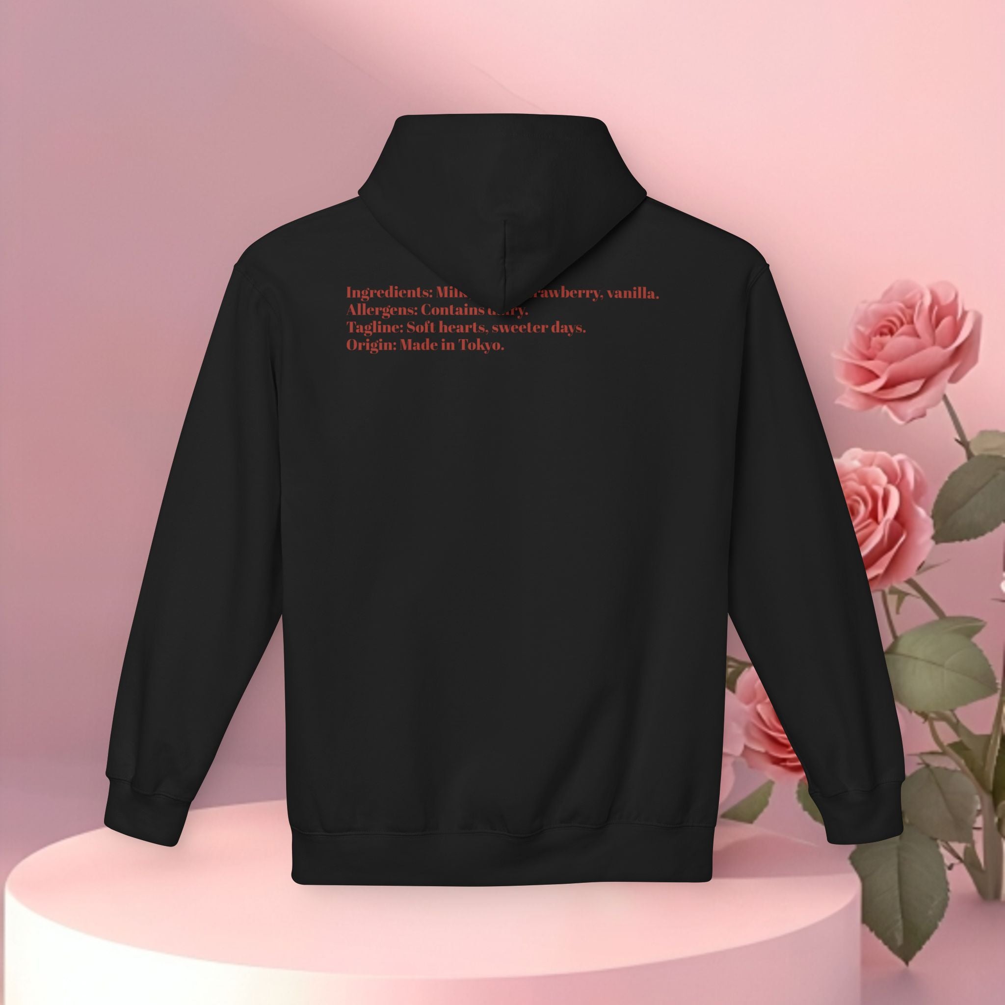 Strawberry Milk Label Hoodie — Vintage Farmhouse Graphic Sweatshirt