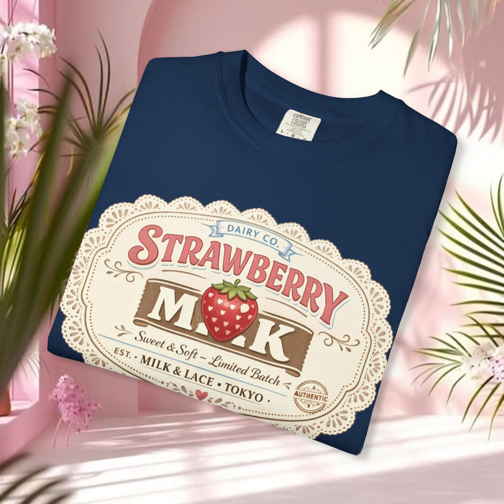 Strawberry Milk Vintage Label T-Shirt