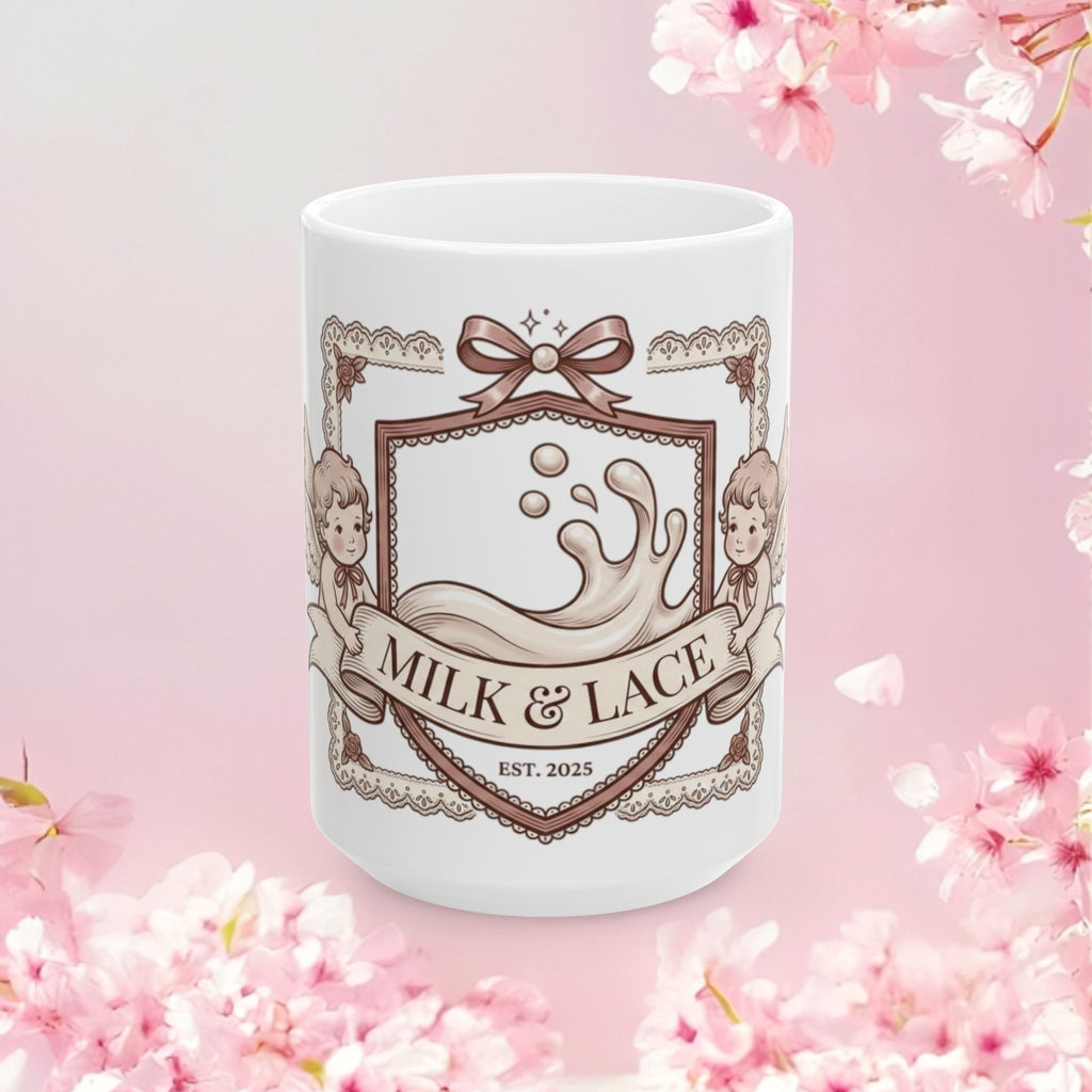 Vintage Cute Soft Ceramic Mug — Retro Cozy 11oz & 15oz Coffee Cup