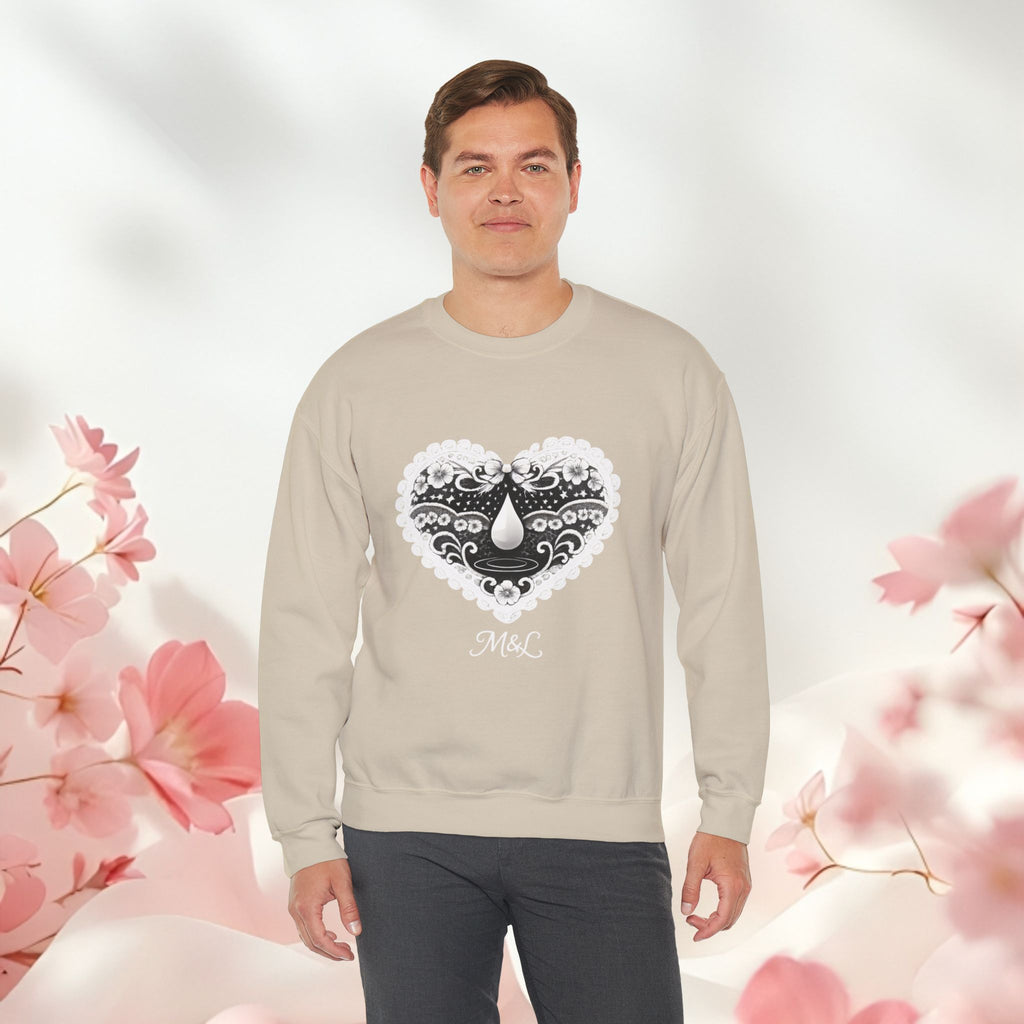 Lace Heart Graphic Sweatshirt