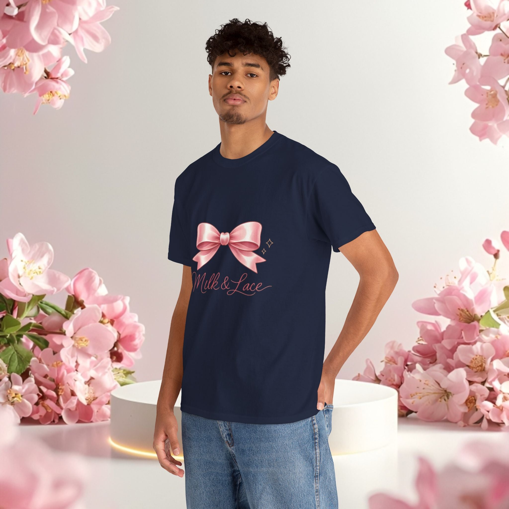 Pink Graphic Tee — Simple Minimalist Design