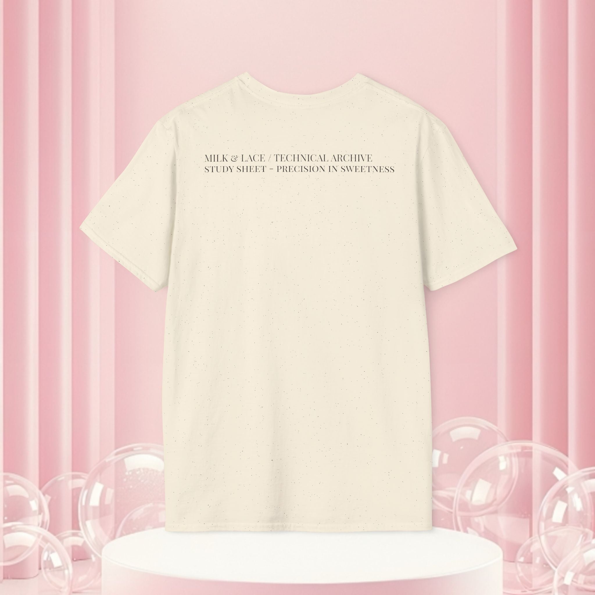 Minimal Bow Graphic T-Shirt — Delicate Ribbon Illustration with Subtle Back Text — Casual Feminine Tee