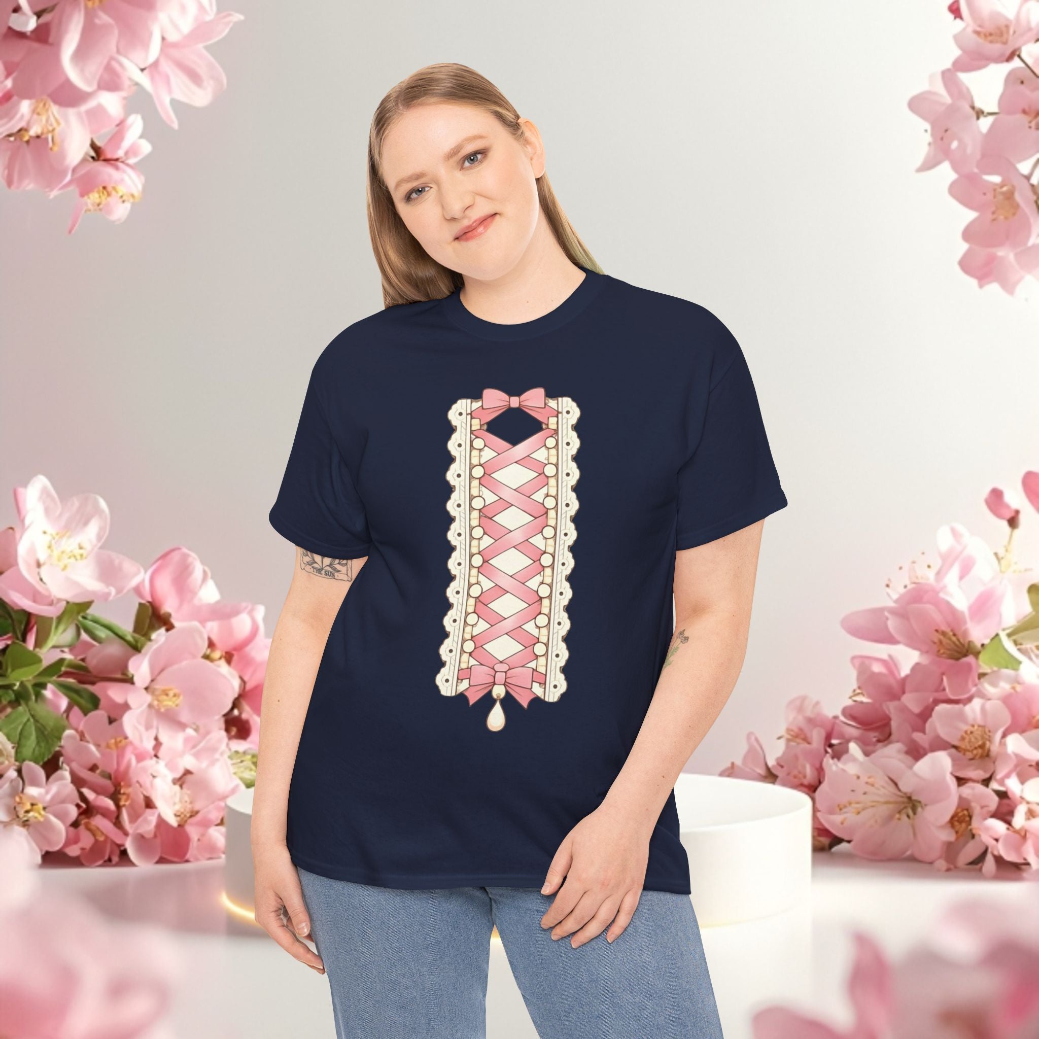 Pink Corset Ribbon T-Shirt
