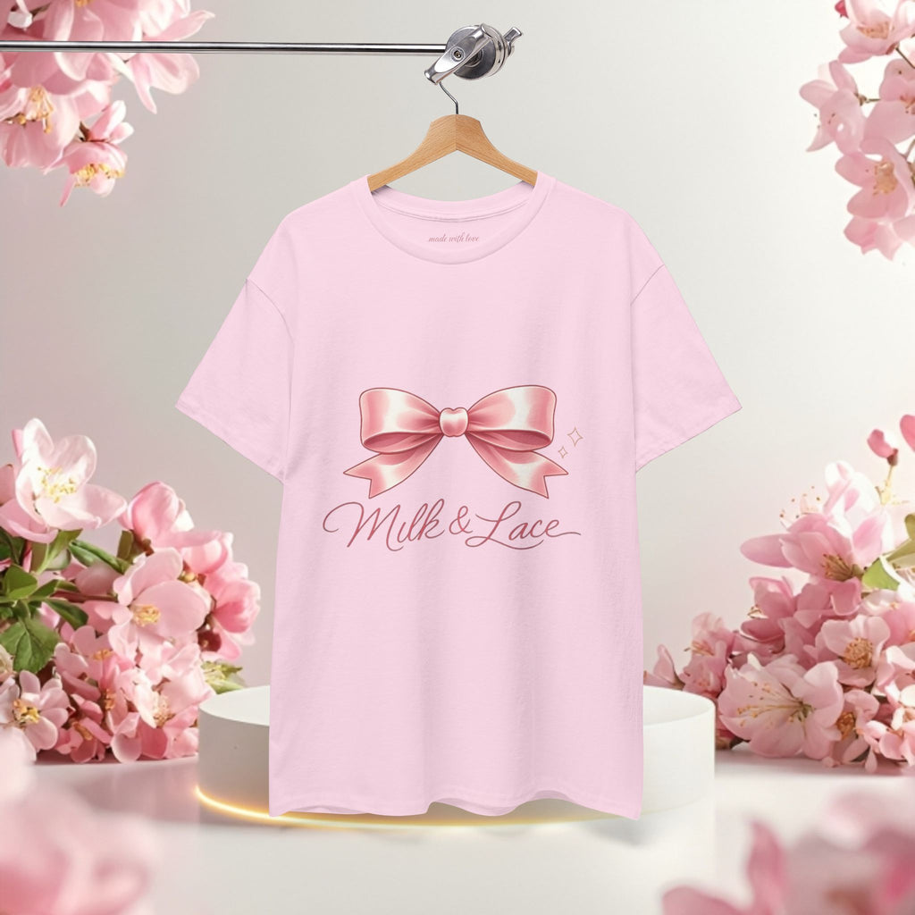 Pink Graphic Tee — Simple Minimalist Design