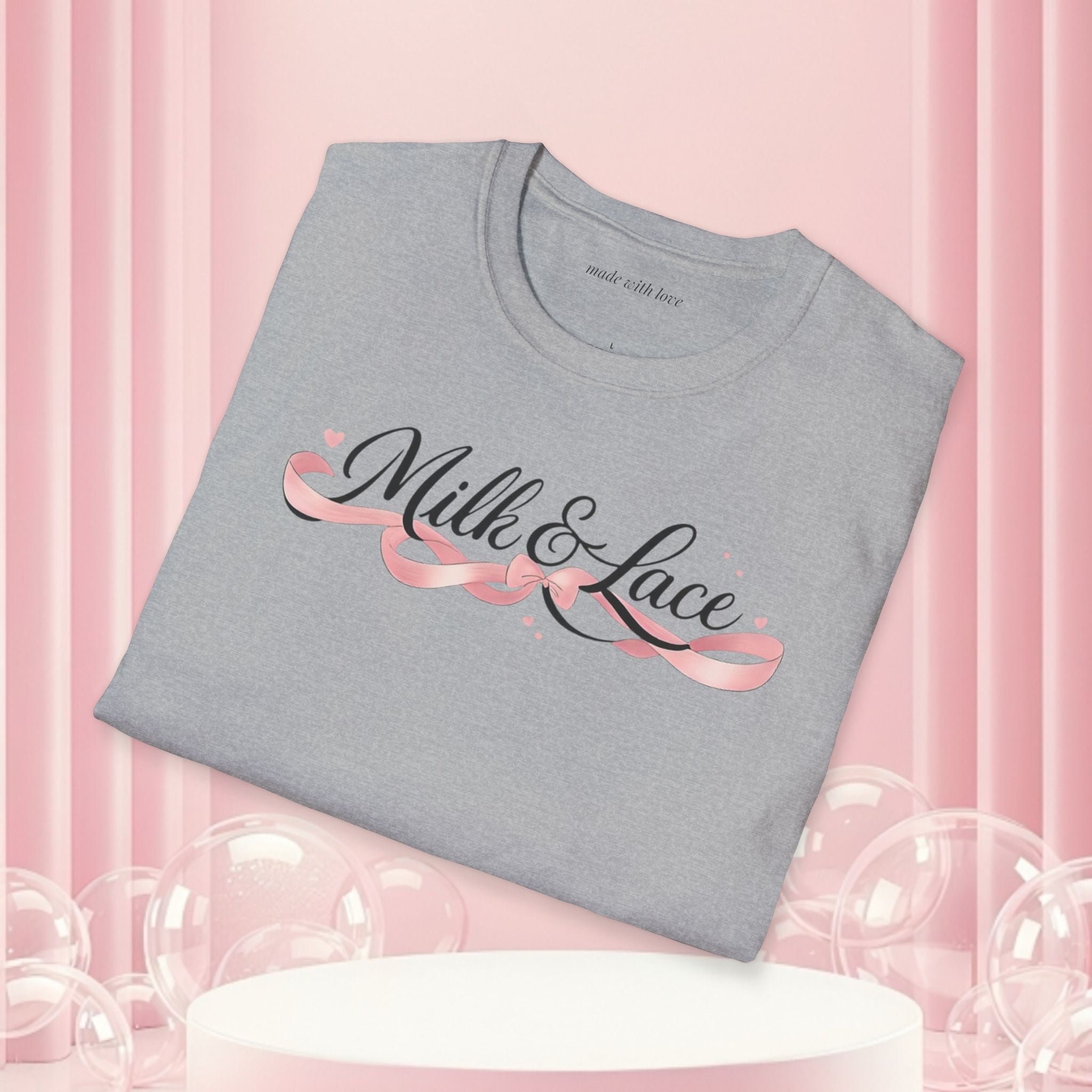 Feminine Script Tee — Gentle Floral Script T-Shirt