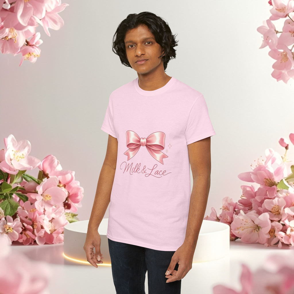 Pink Graphic Tee — Simple Minimalist Design