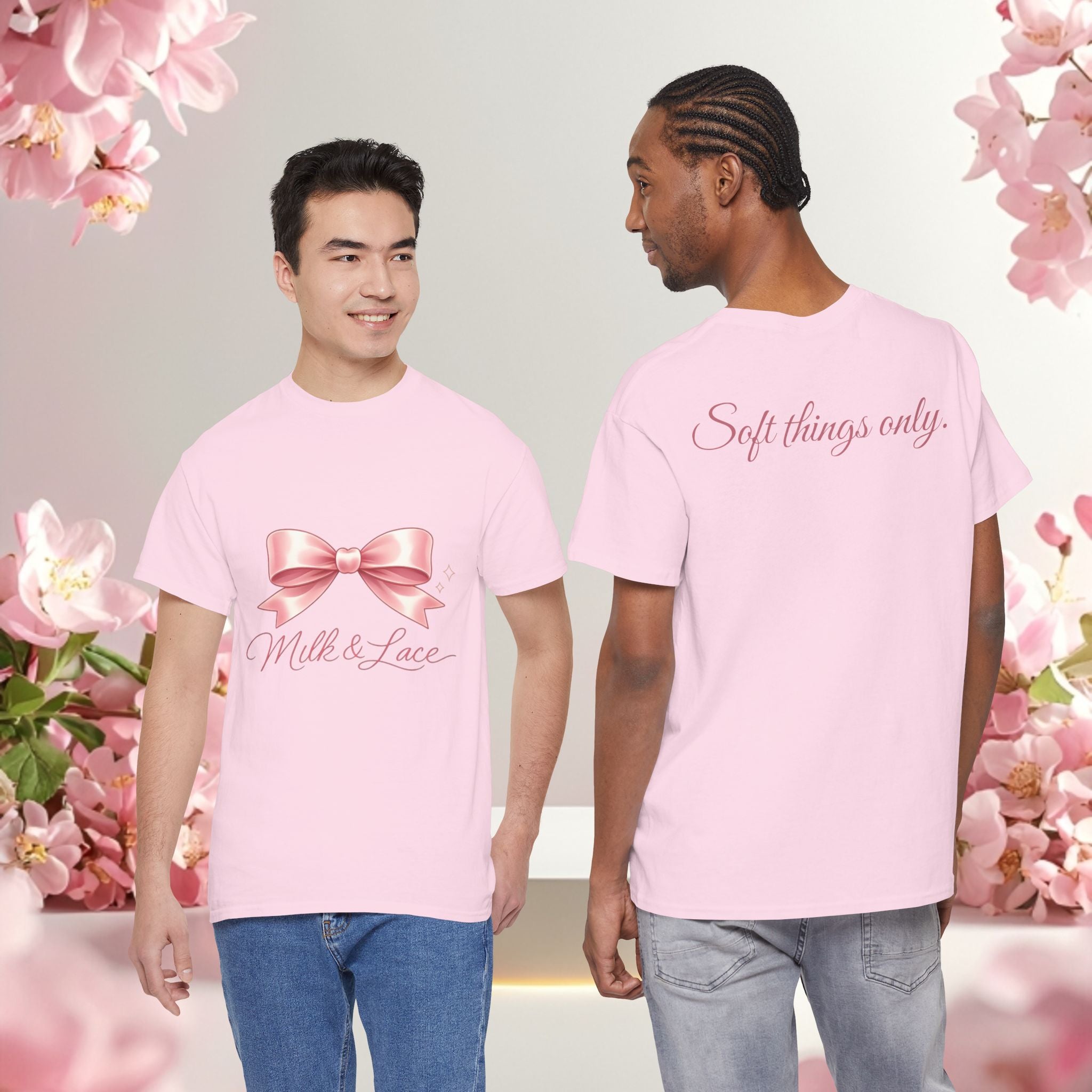 Pink Graphic Tee — Simple Minimalist Design