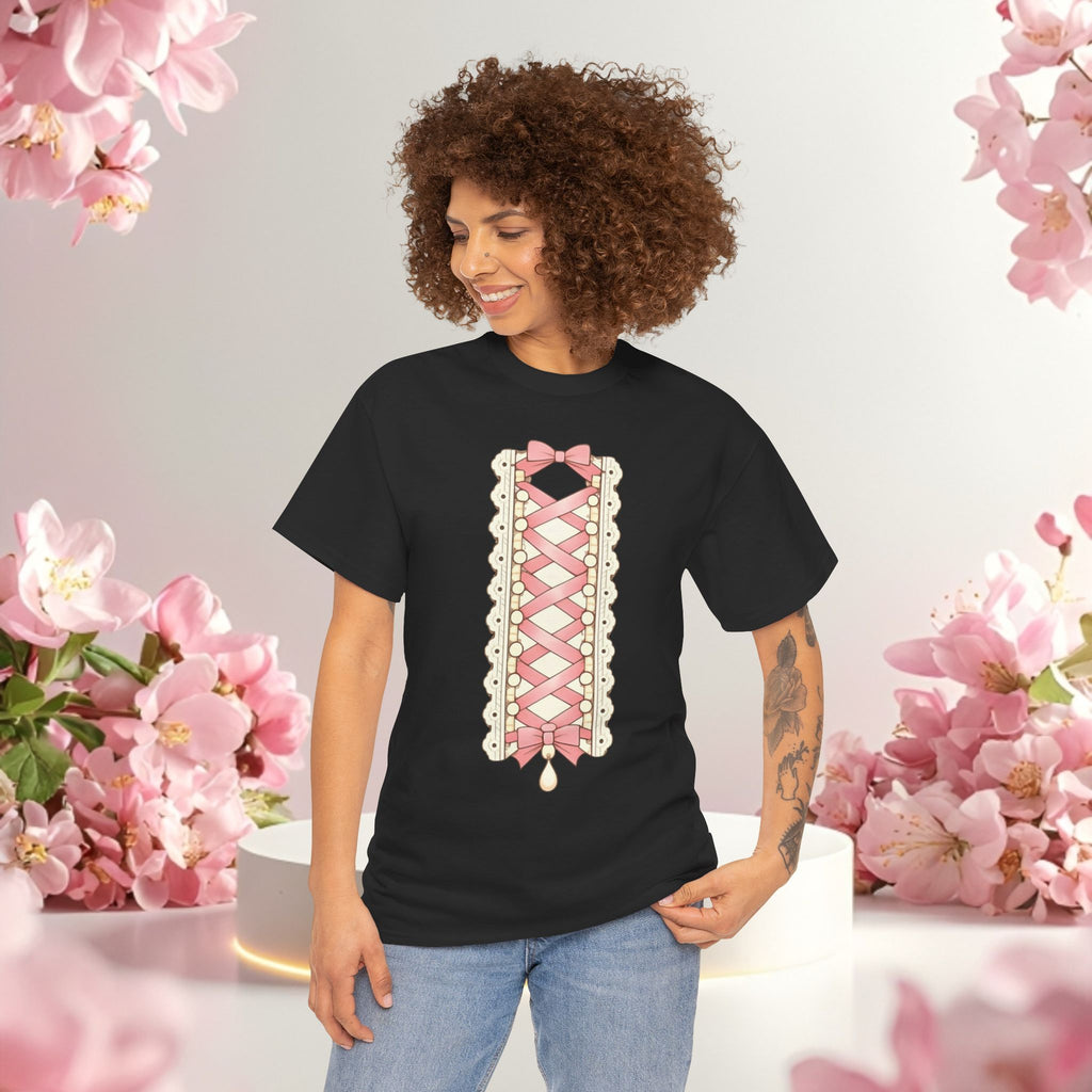 Pink Corset Ribbon T-Shirt