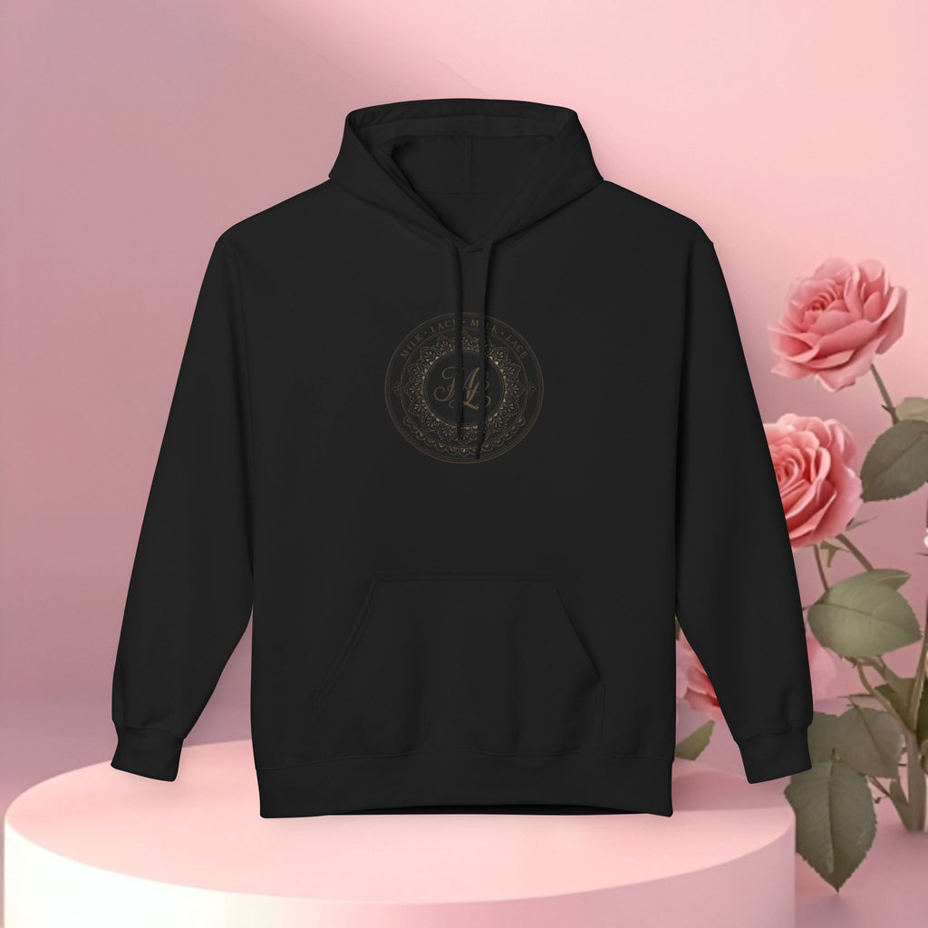 Minimalist Floral Typographic Hoodie — Floral Text Design