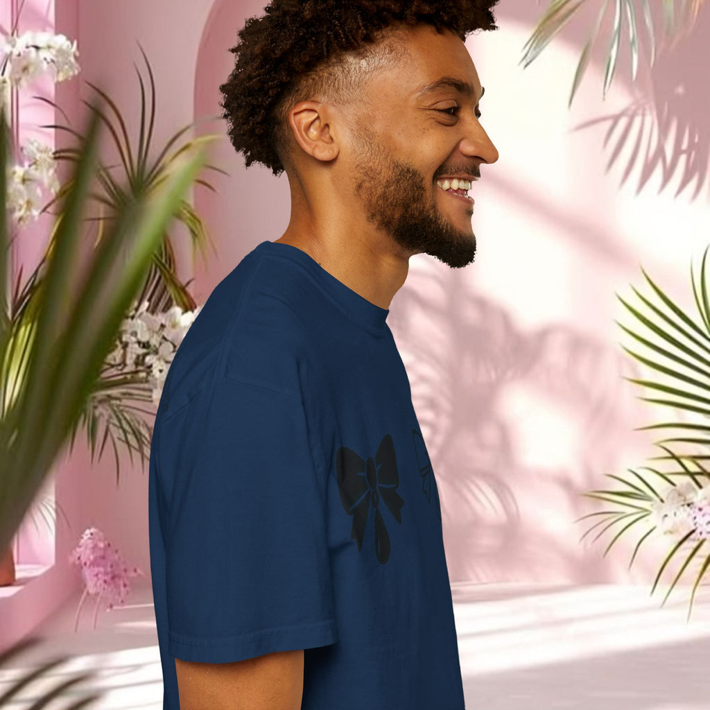 Bow Graphic T‑Shirt — "Milk & Lace — made of sugar." Back Text Tee