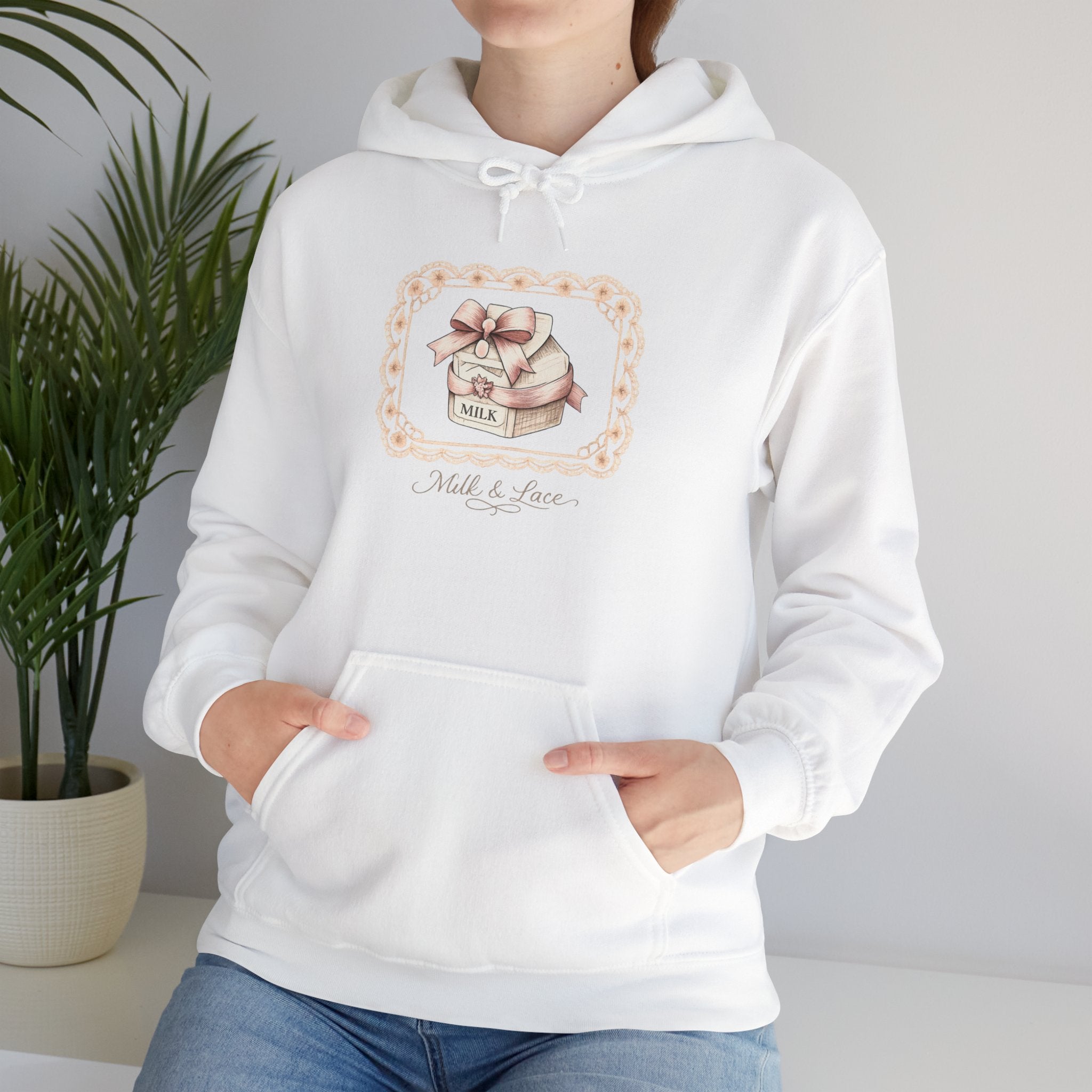 Pink Vintage Feminine Hoodie — Retro Feminine Pink Sweatshirt