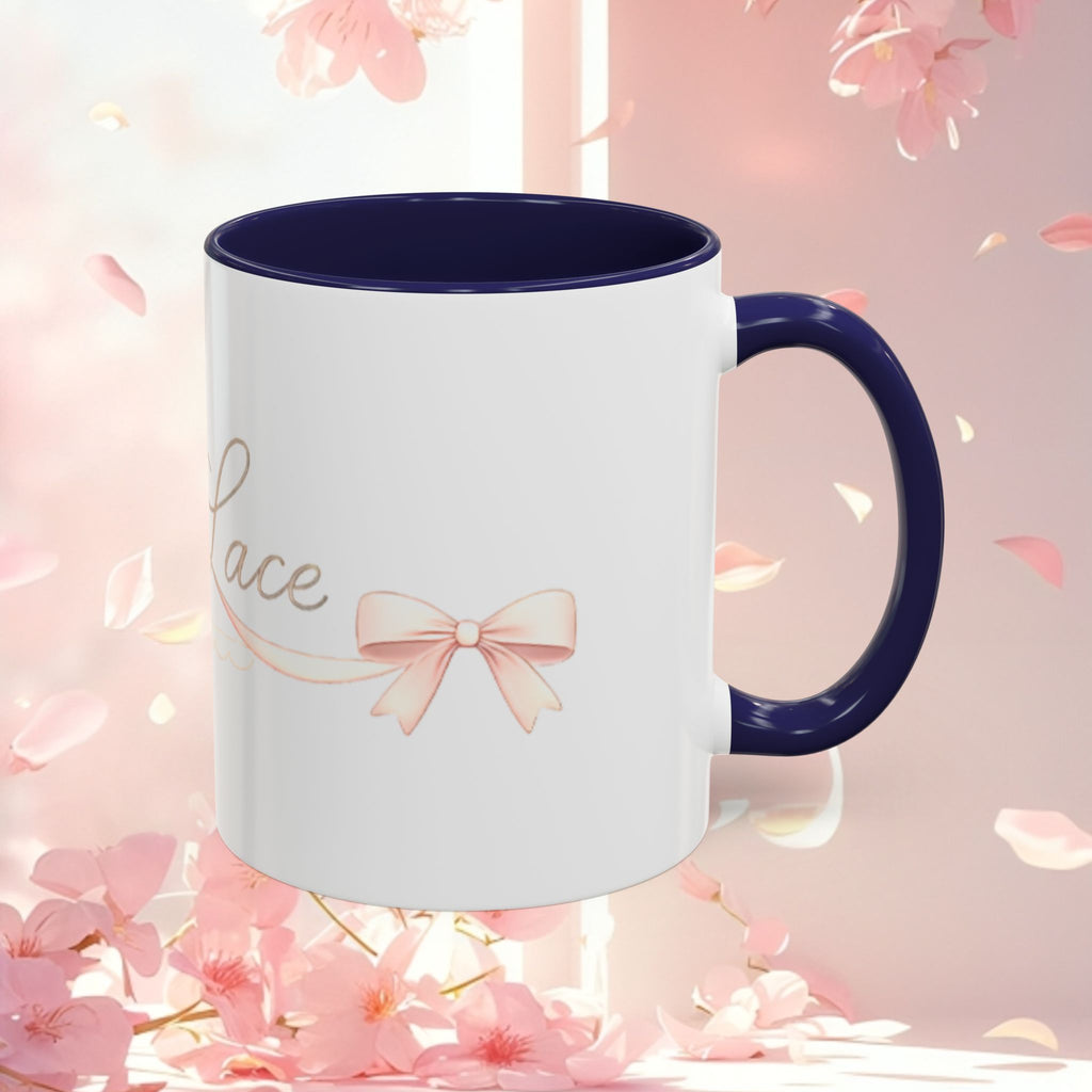 Charming Feminine Accent Coffee Mug — Soft, Elegant 11/15 oz