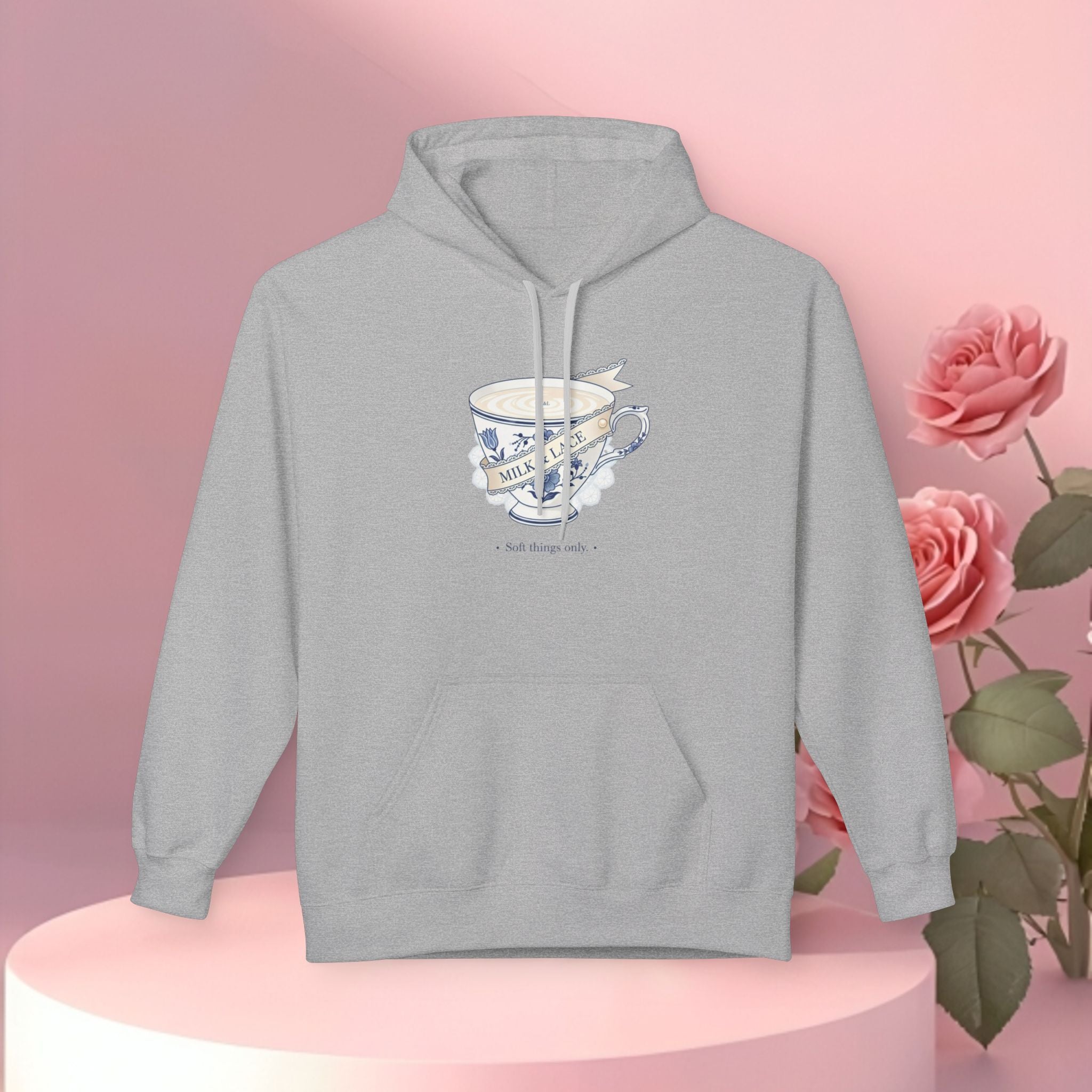 Hoodie — Vintage Teacup 'Milk Tastes Best With Good Girls' Cozy Graphic
