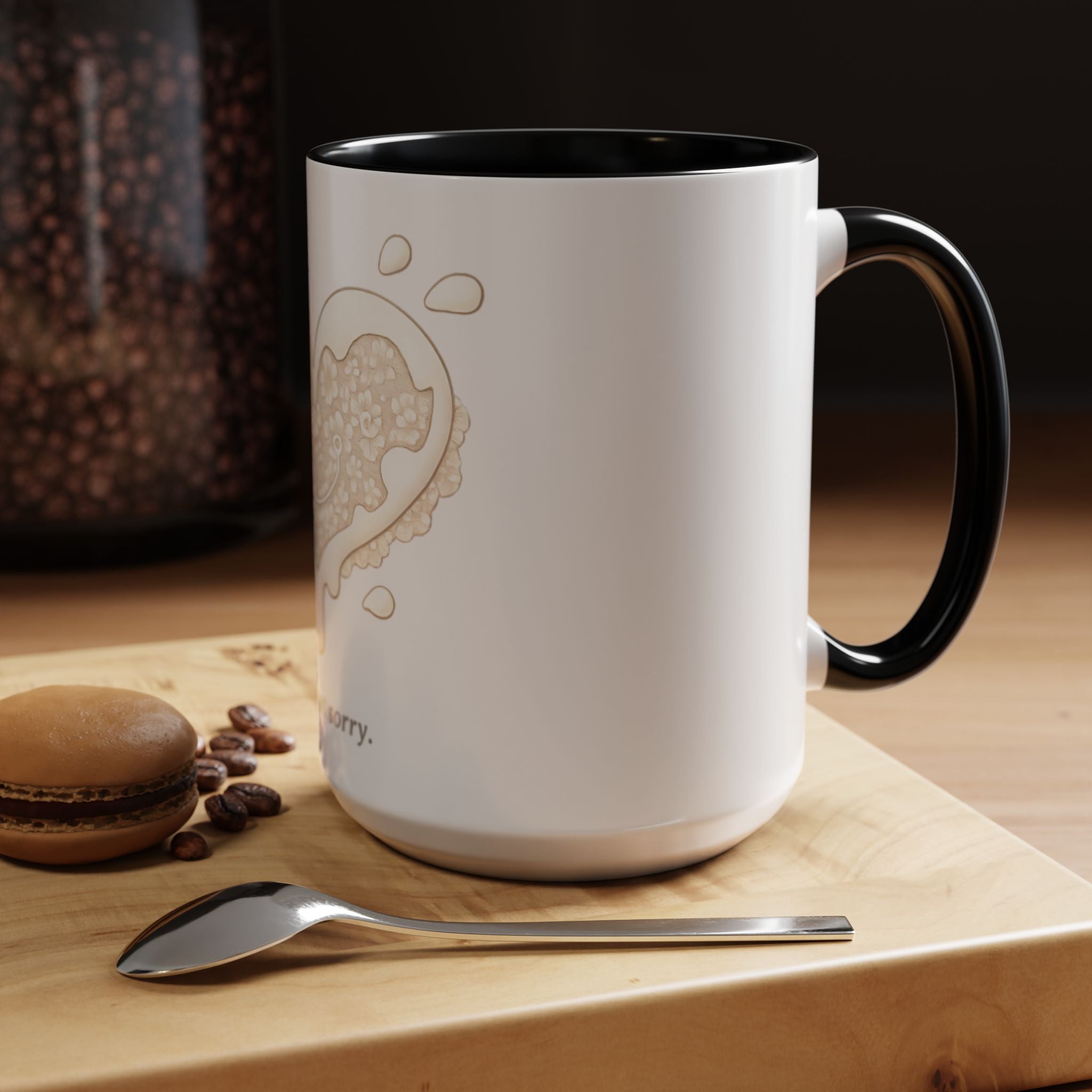 Playful Dessert Illustration Accent Coffee Mug — 11/15oz