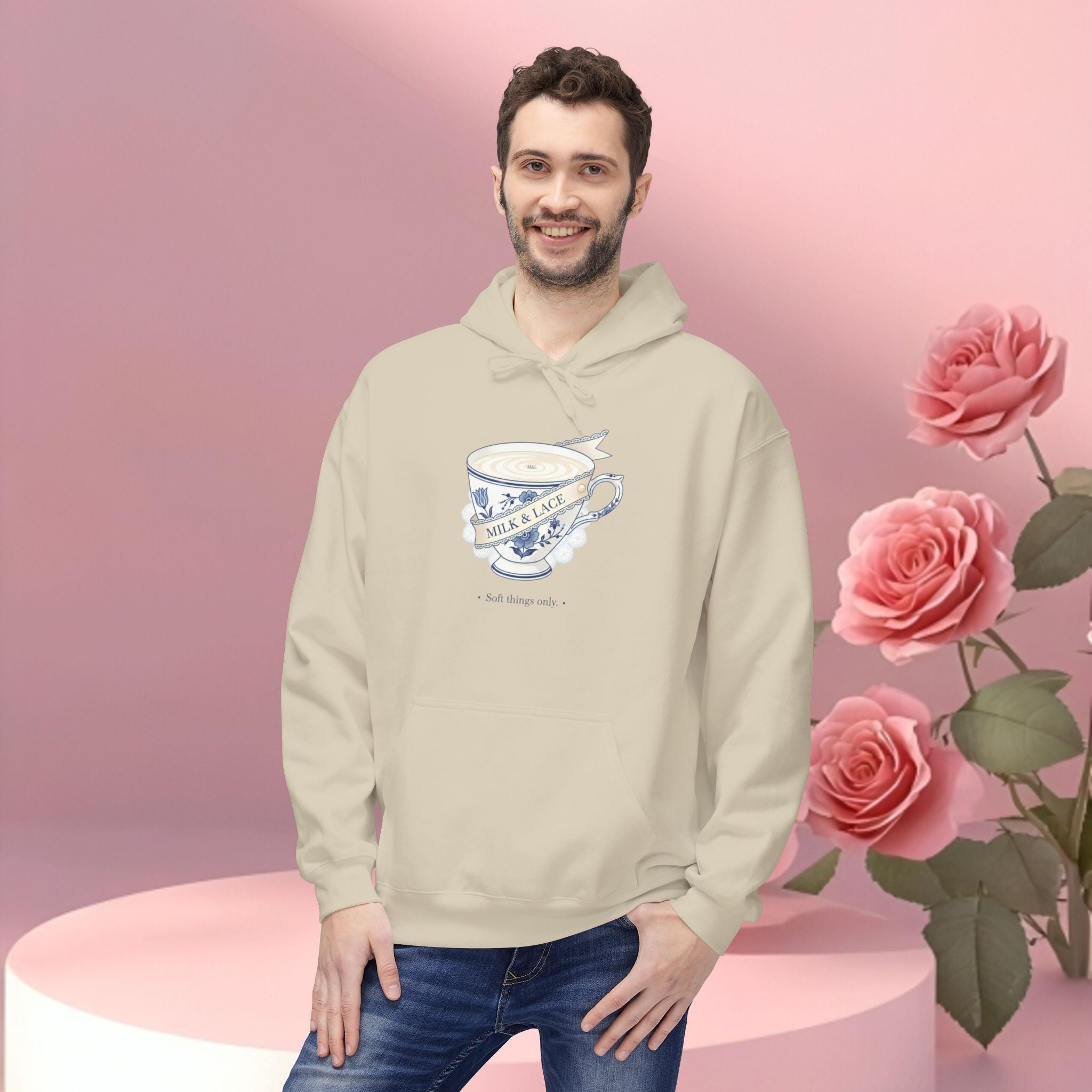 Hoodie — Vintage Teacup 'Milk Tastes Best With Good Girls' Cozy Graphic
