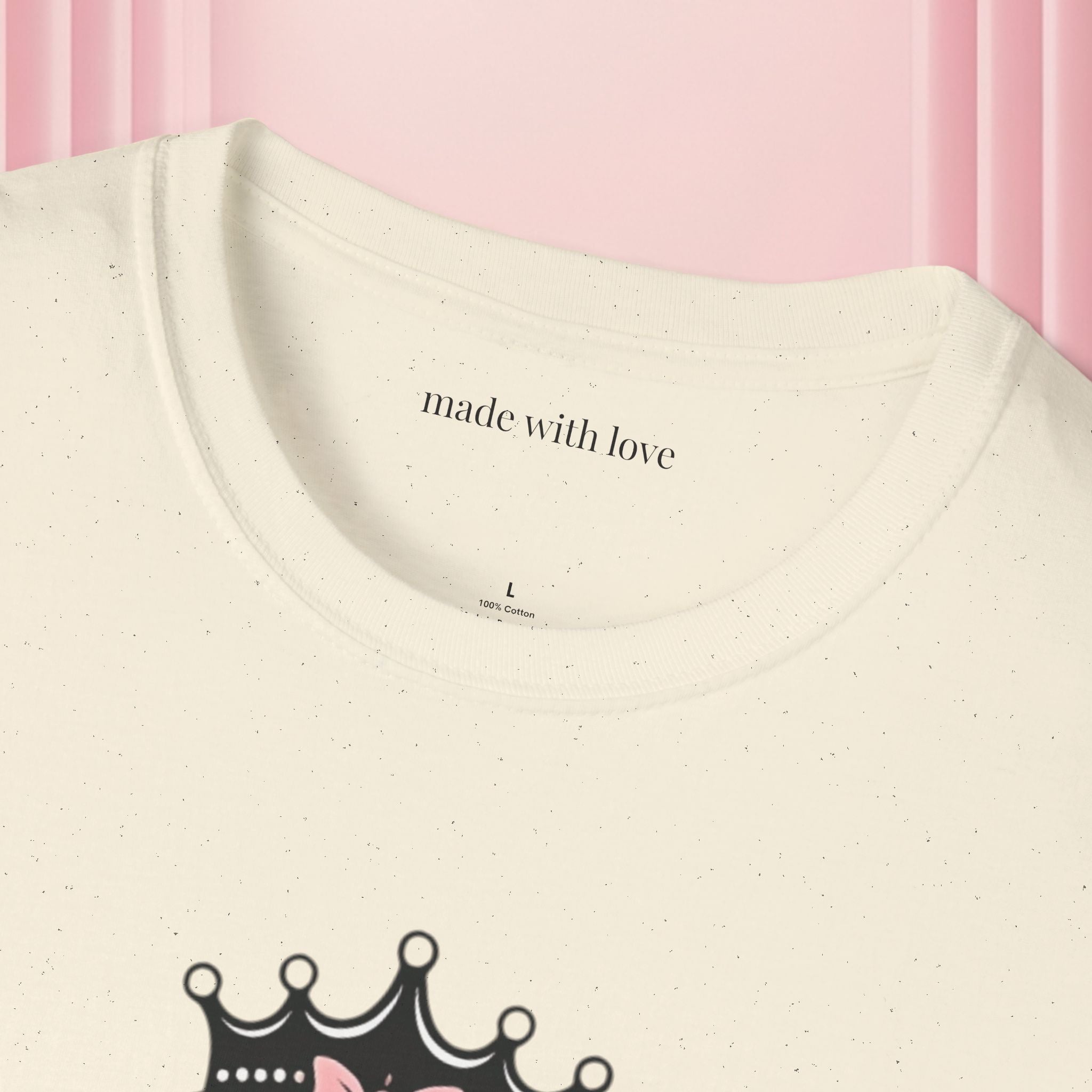 Soft Power Crest T‑Shirt — 'Milk & Lace' Feminine Crest Tee