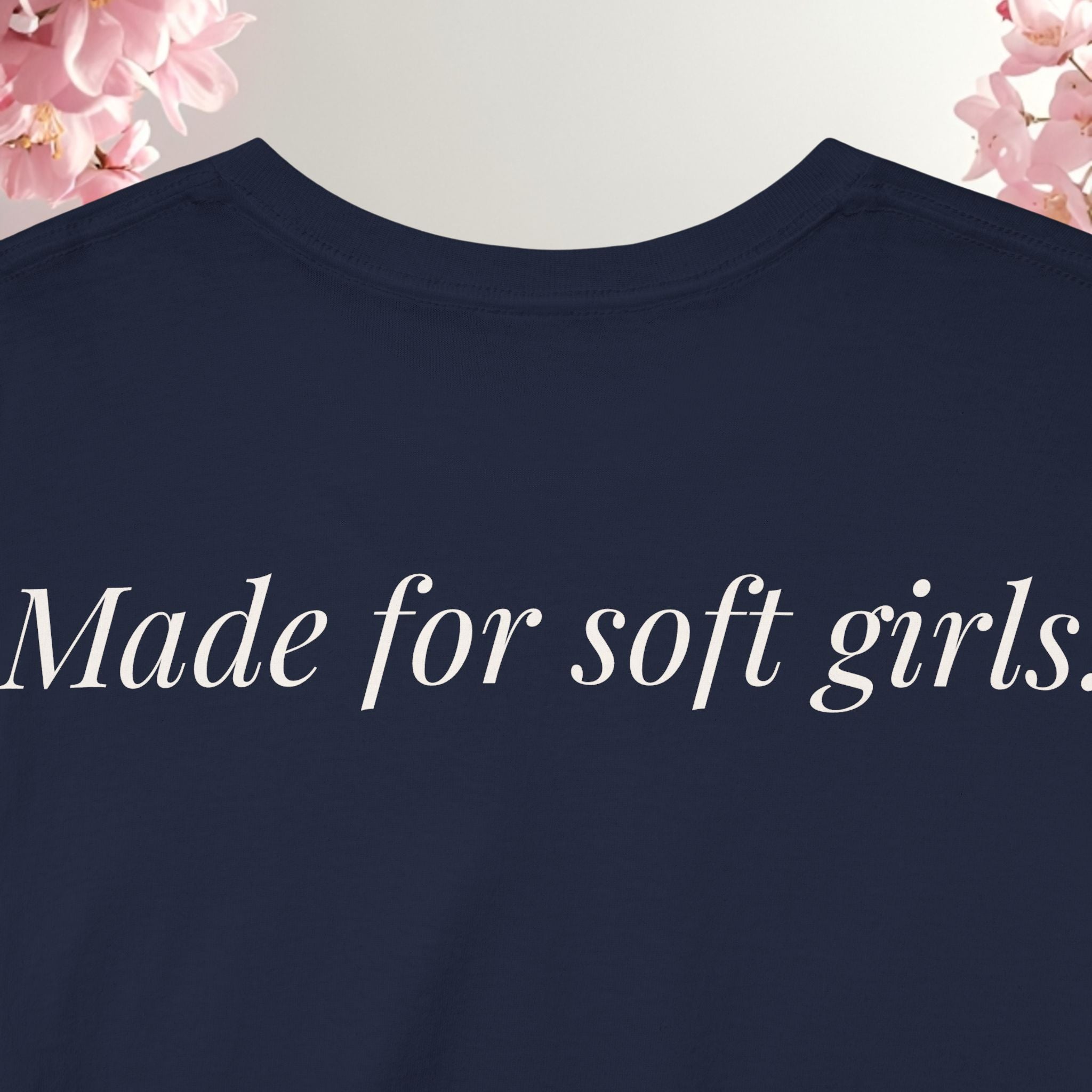 Cute Girly Cat T-Shirt — Soft Pastel Cat Graphic Tee for Cat Lovers