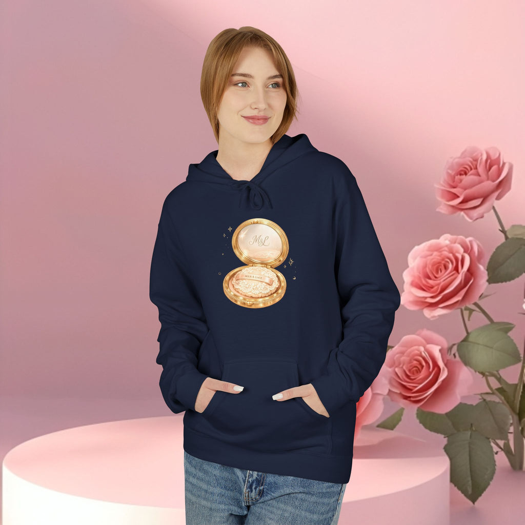 Gold Minimal Graphic Hoodie — Clean Metallic Accent Fleece