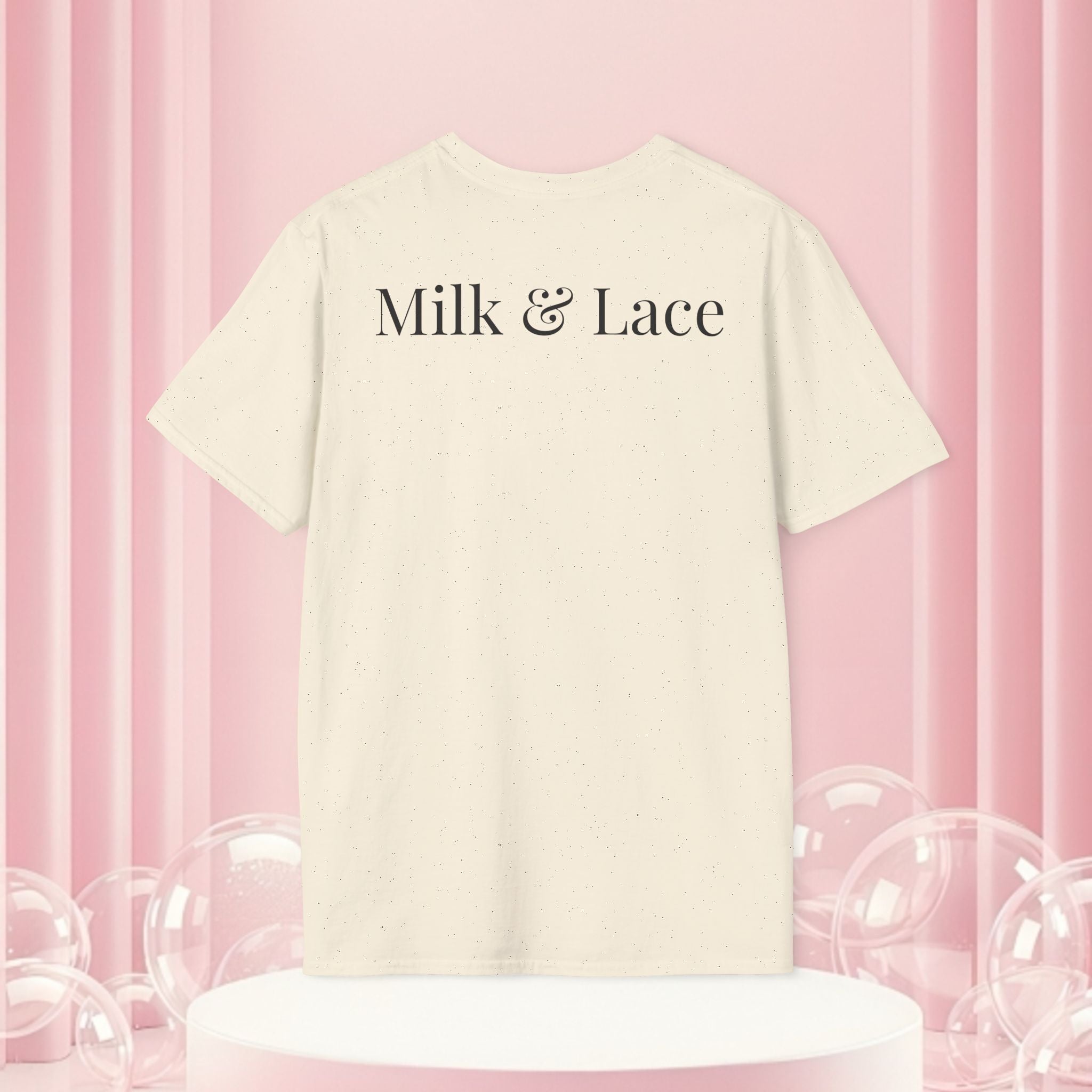 Soft Power Crest T‑Shirt — 'Milk & Lace' Feminine Crest Tee