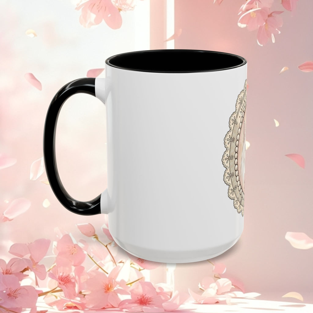 Vintage Charming Cat Accent Coffee Mug — Retro Cat Lover Gift (11/15 oz)