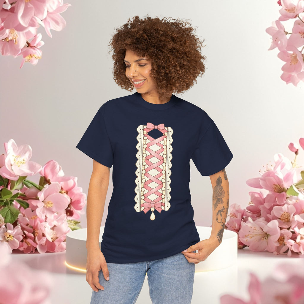 Pink Corset Ribbon T-Shirt