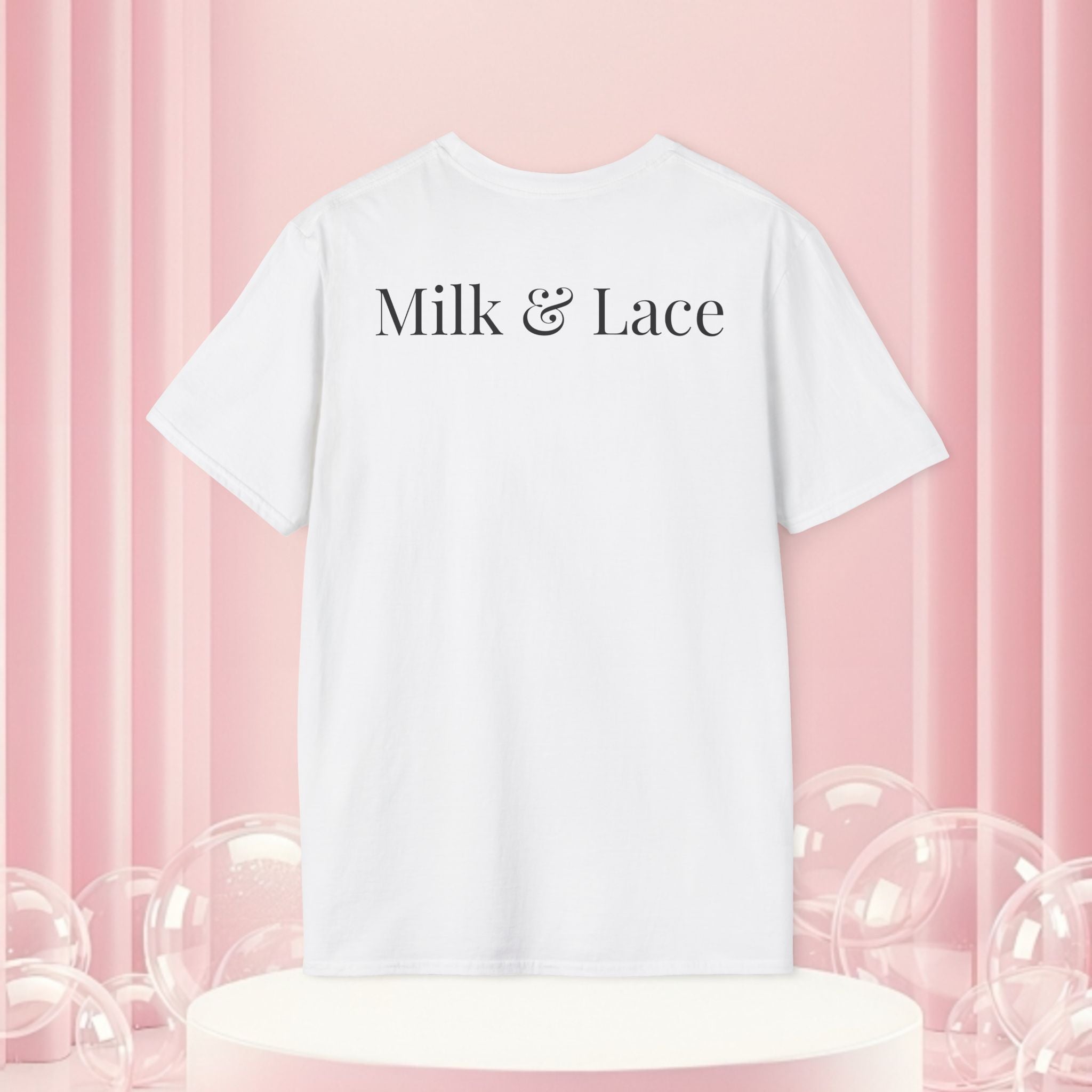 Soft Power Crest T‑Shirt — 'Milk & Lace' Feminine Crest Tee
