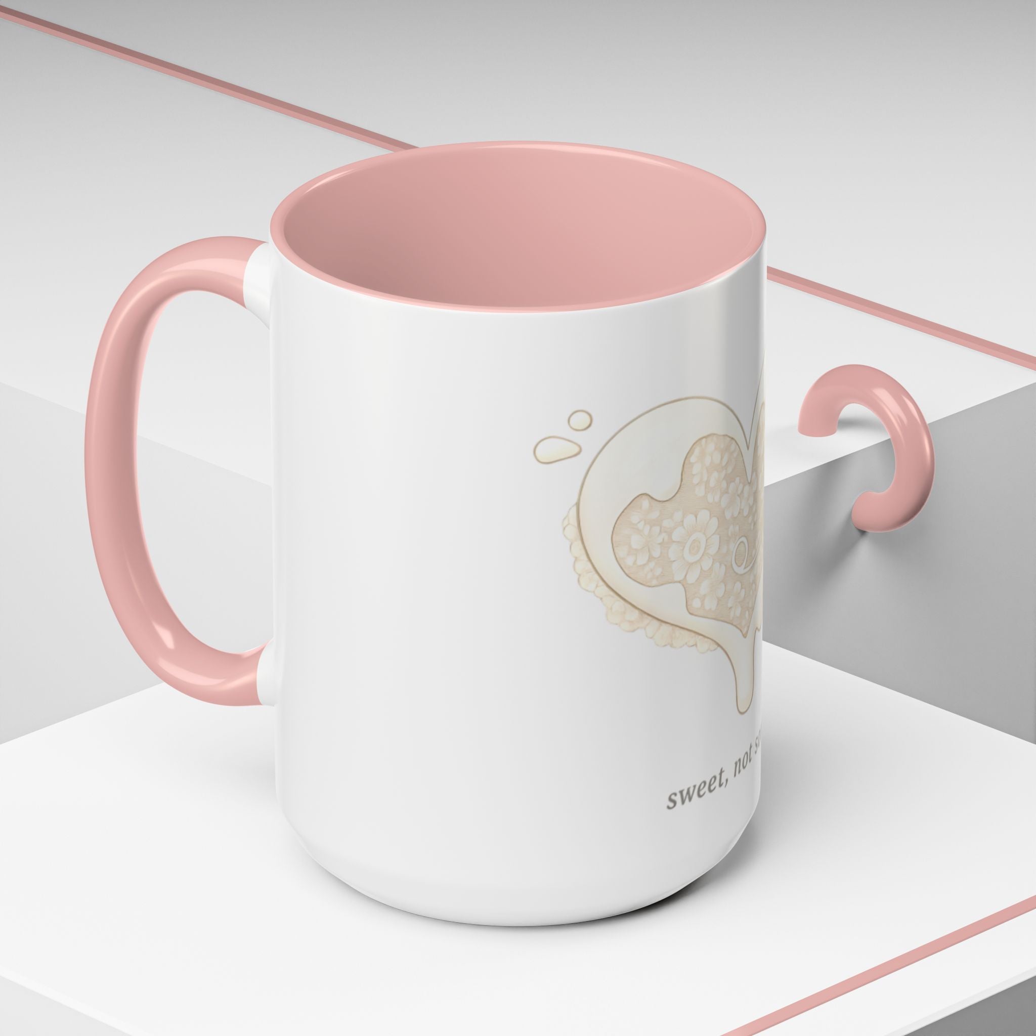 Playful Dessert Illustration Accent Coffee Mug — 11/15oz