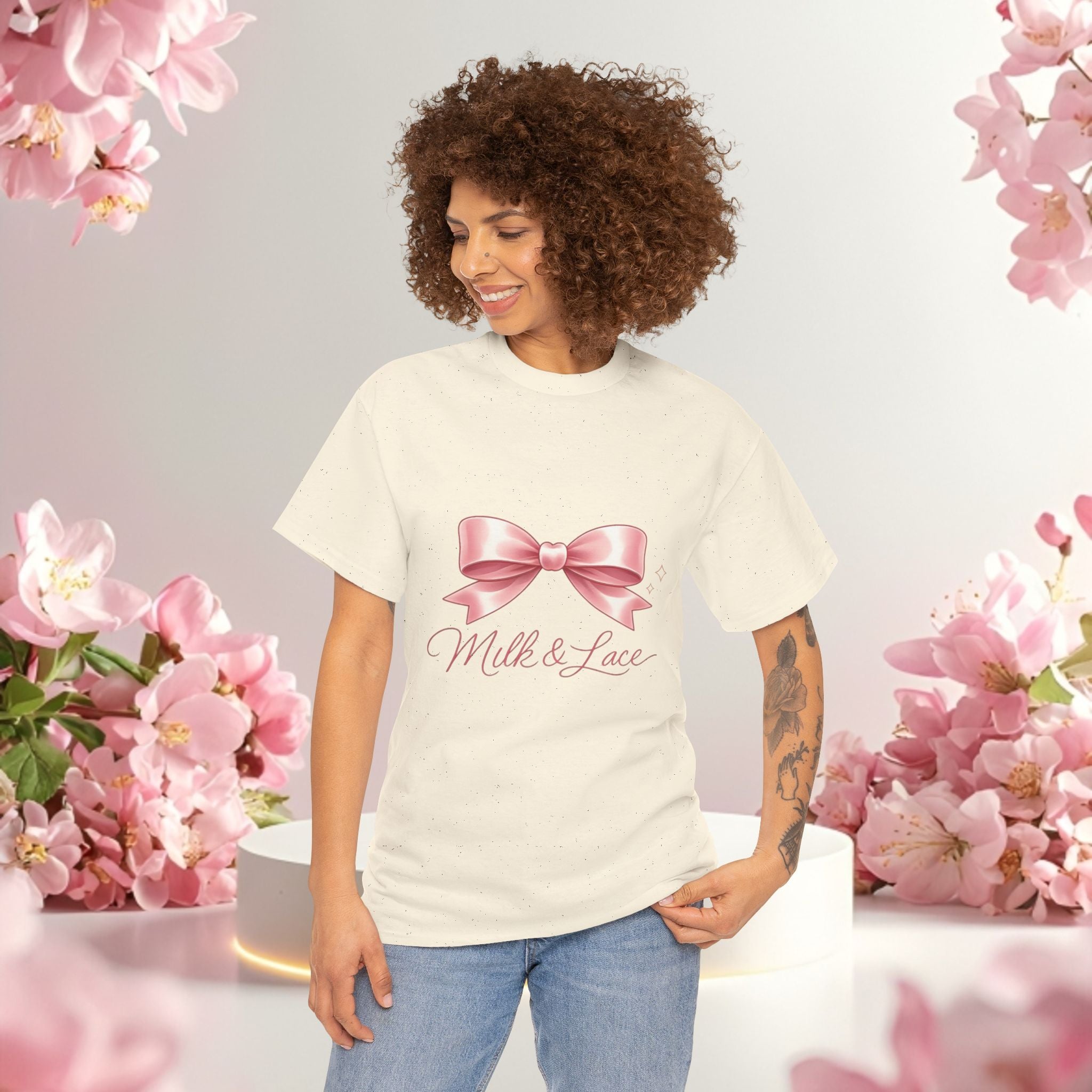 Pink Graphic Tee — Simple Minimalist Design