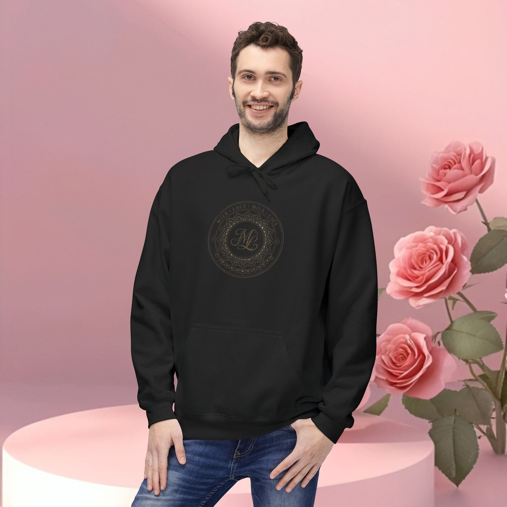 Minimalist Floral Typographic Hoodie — Floral Text Design