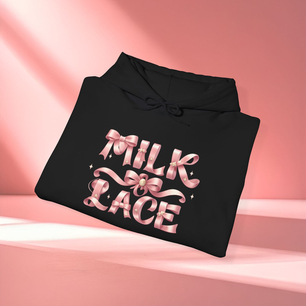 Floral Feminine Typography Hoodie — Feminine Floral Script Hooded Sweatshirt