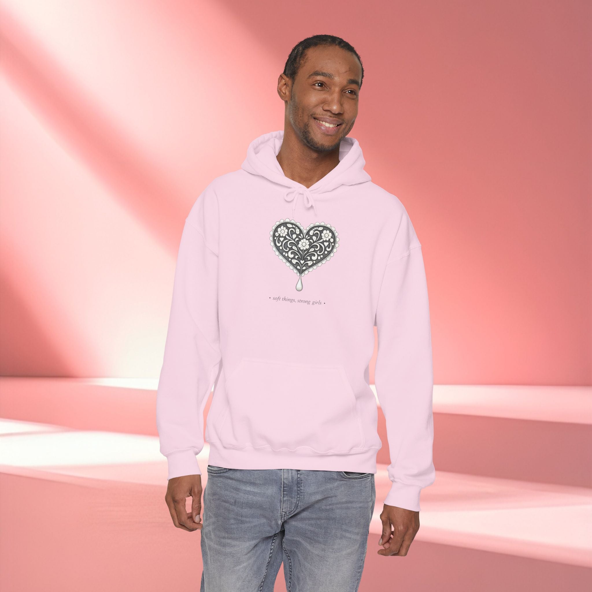 Romantic Delicate Graphic Hoodie — Floral-Inspired Cozy Sweatshirt