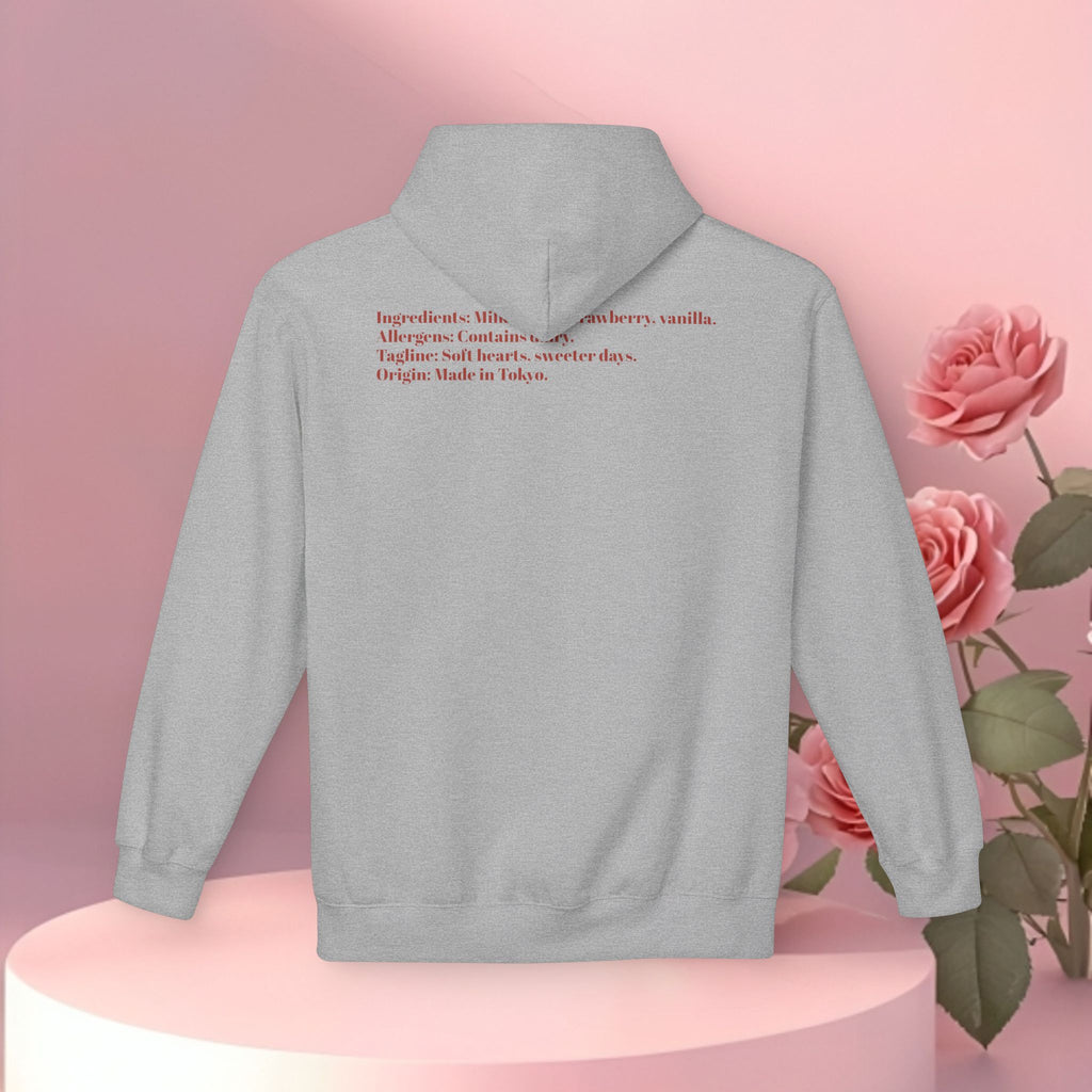 Strawberry Milk Label Hoodie — Vintage Farmhouse Graphic Sweatshirt