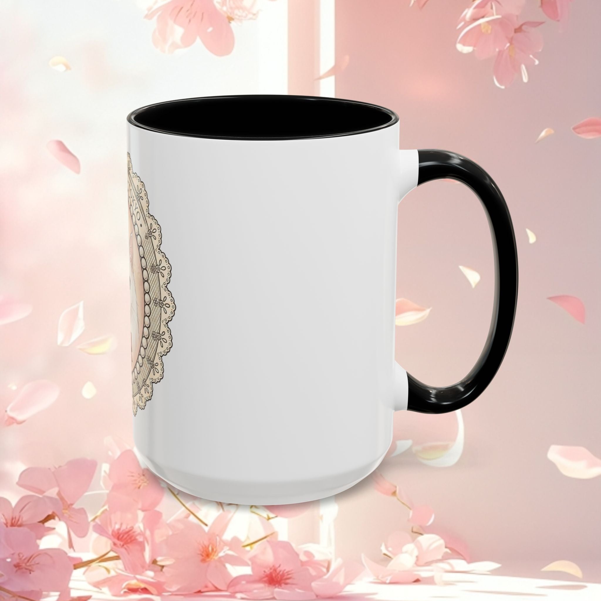 Vintage Charming Cat Accent Coffee Mug — Retro Cat Lover Gift (11/15 oz)