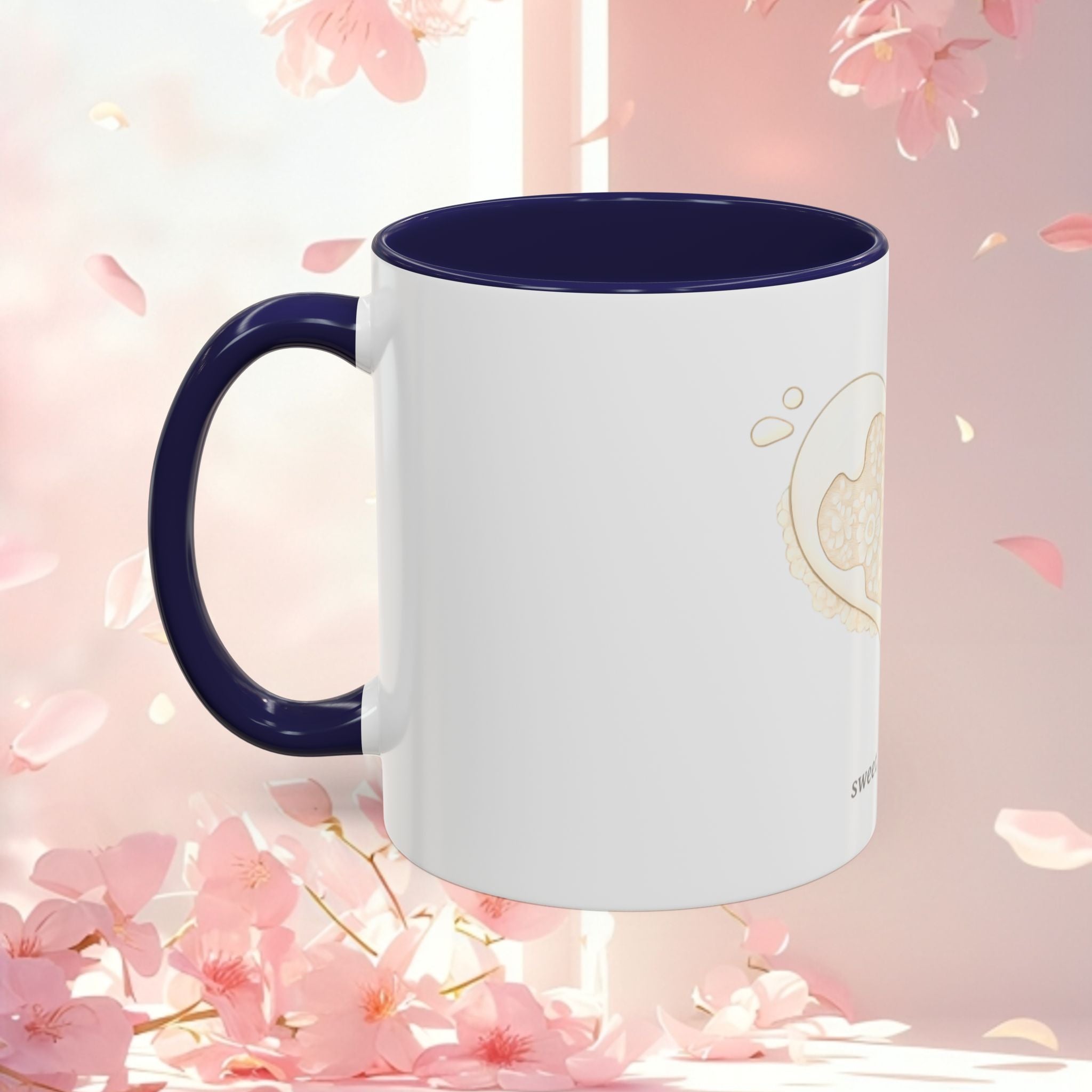 Playful Dessert Illustration Accent Coffee Mug — 11/15oz