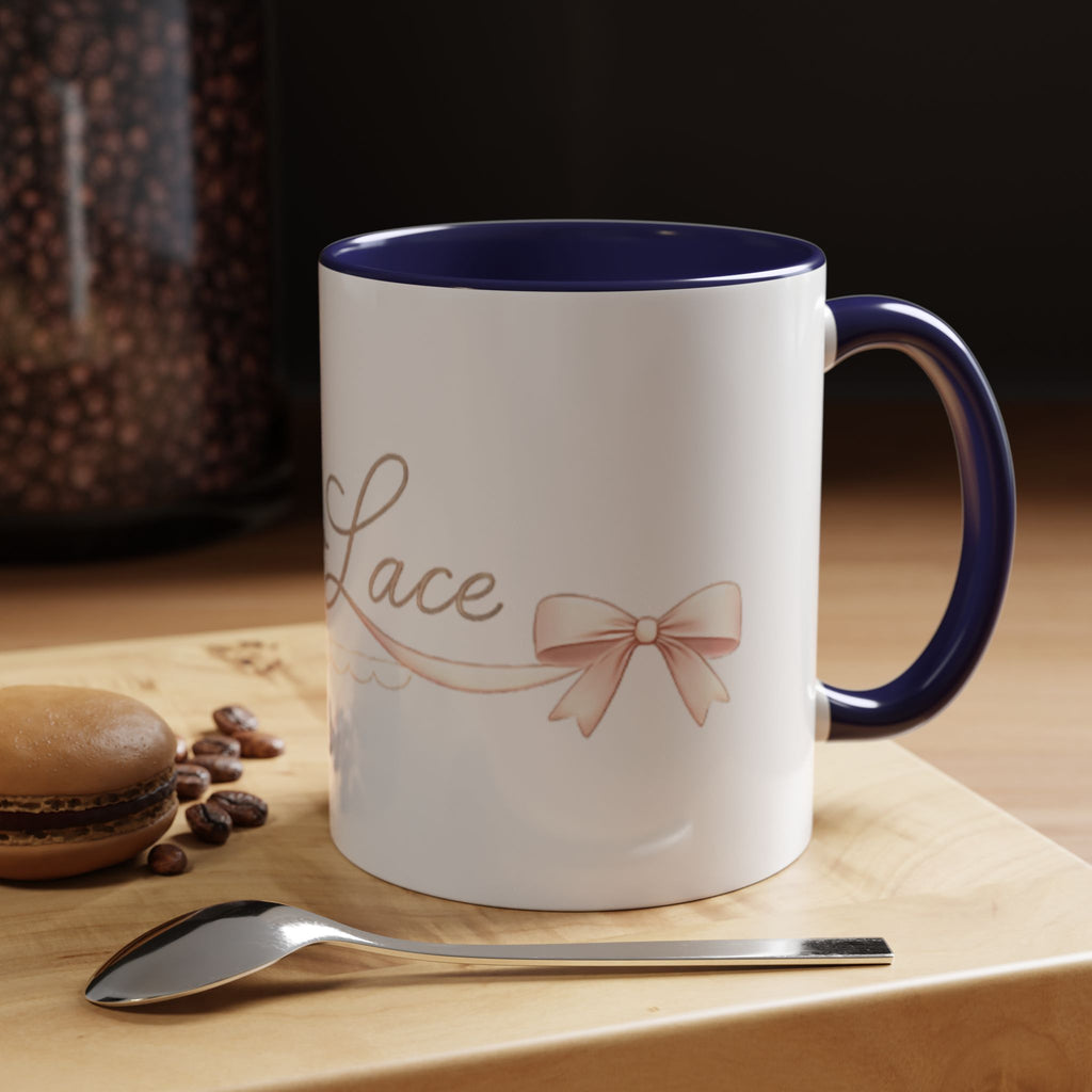 Charming Feminine Accent Coffee Mug — Soft, Elegant 11/15 oz