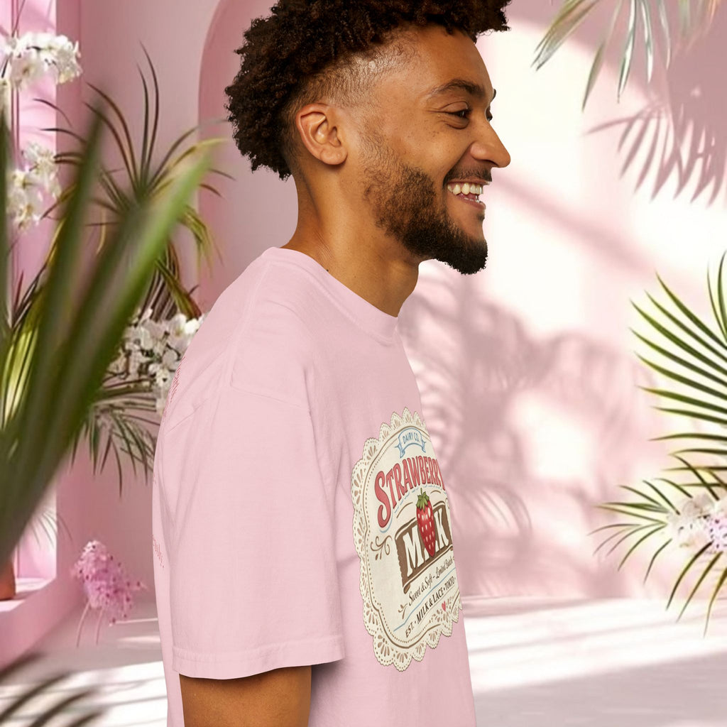 Strawberry Milk Vintage Label T-Shirt