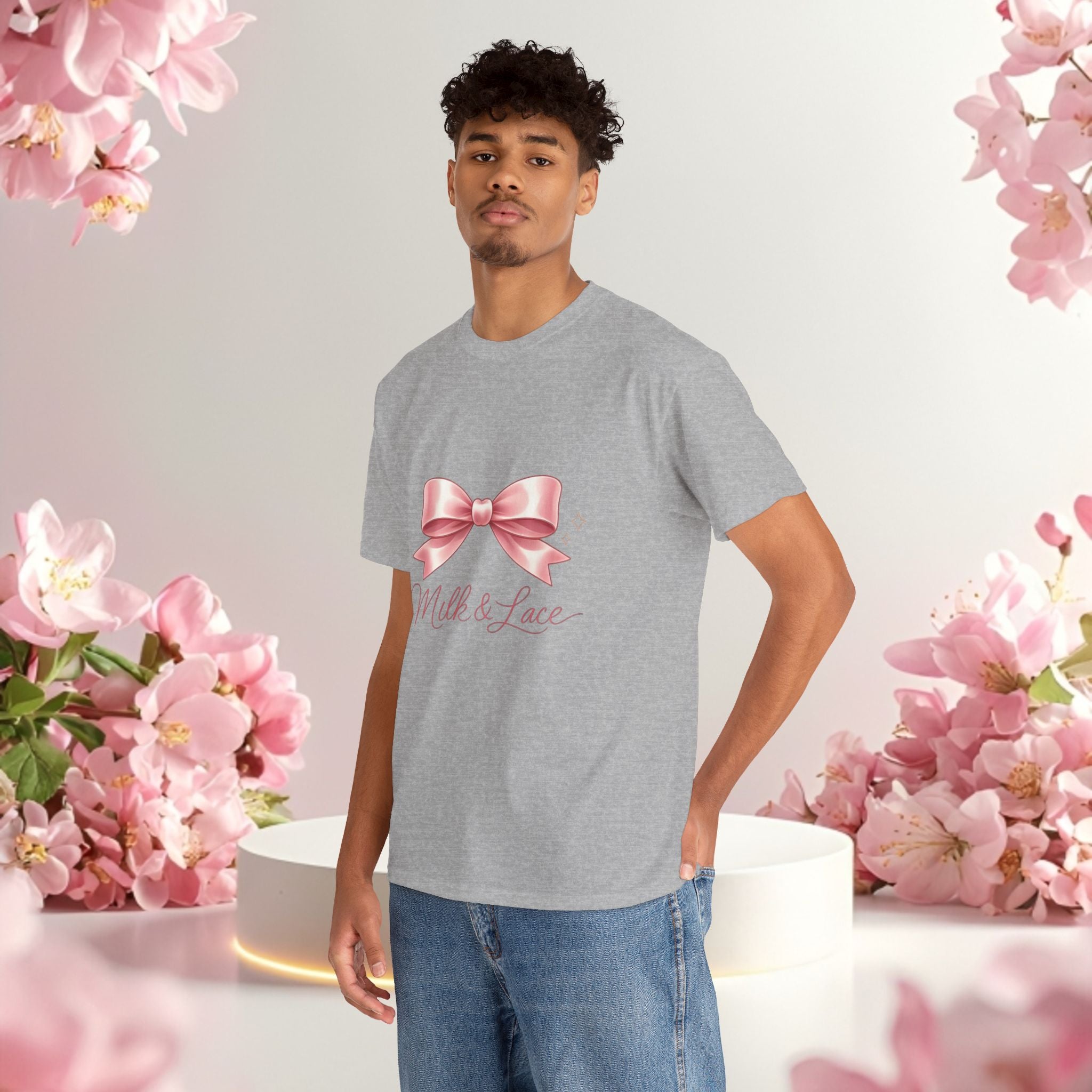Pink Graphic Tee — Simple Minimalist Design