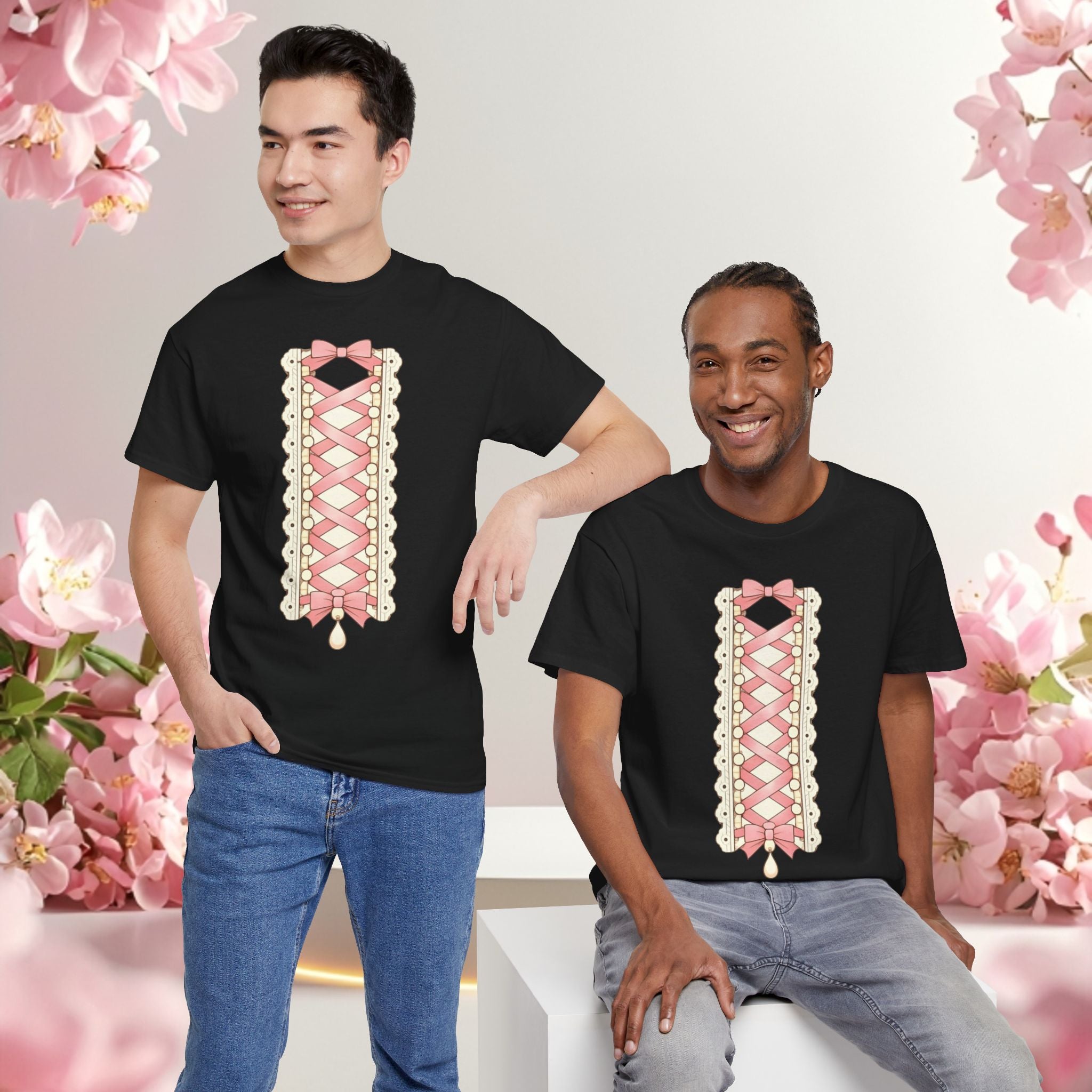 Pink Corset Ribbon T-Shirt