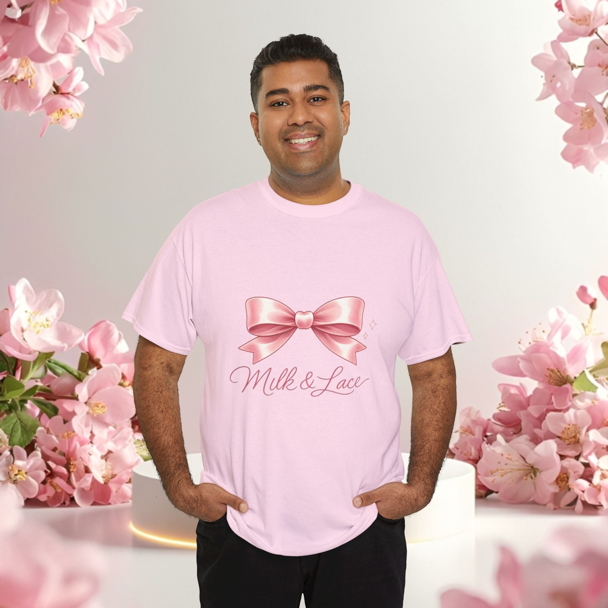 Pink Graphic Tee — Simple Minimalist Design