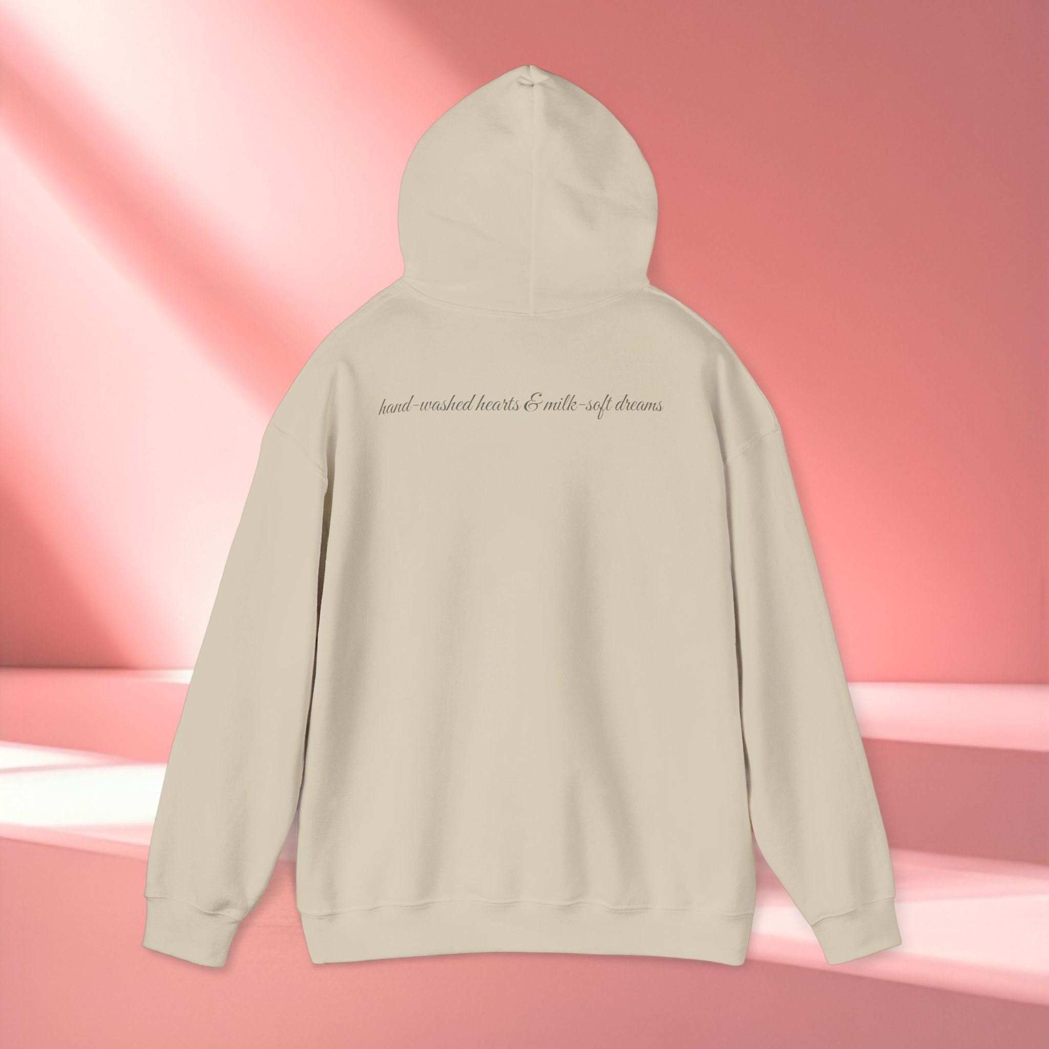 Mandala Coffee Stain Hoodie — Minimalist Boho Sweatshirt