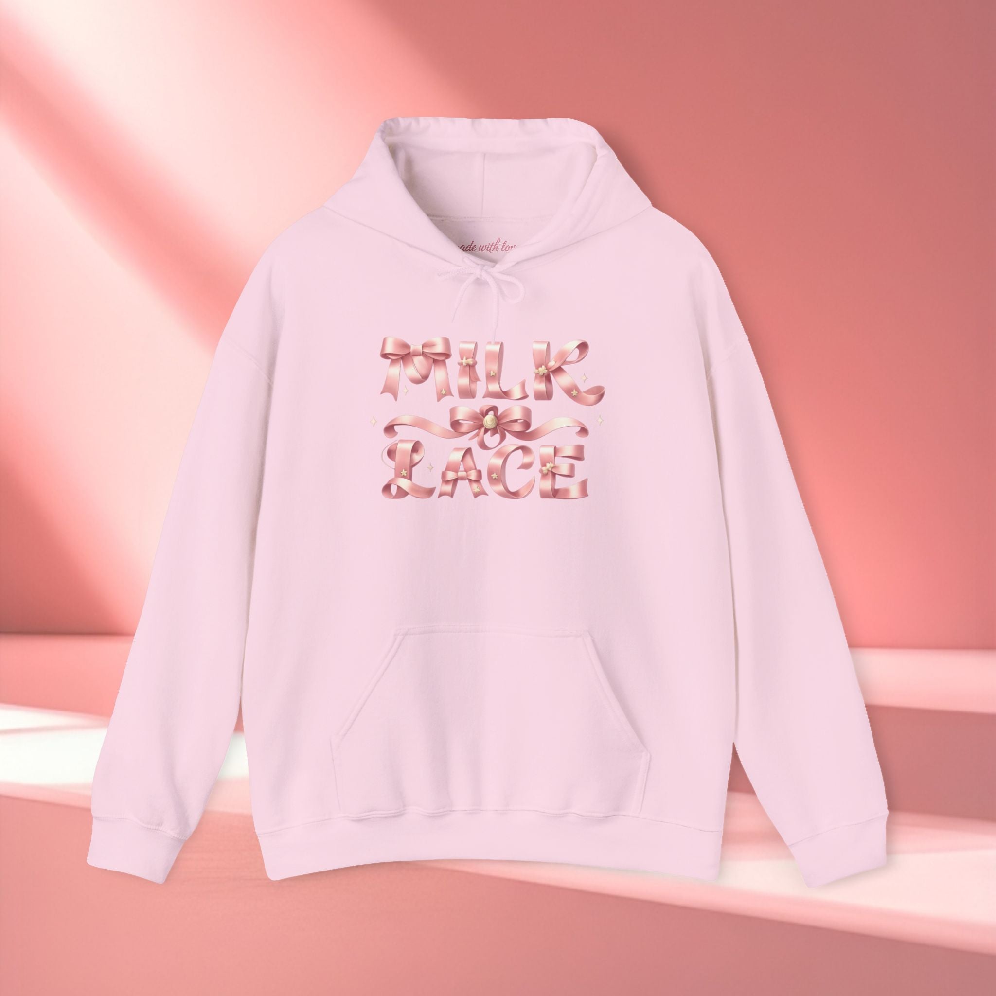 Floral Feminine Typography Hoodie — Feminine Floral Script Hooded Sweatshirt