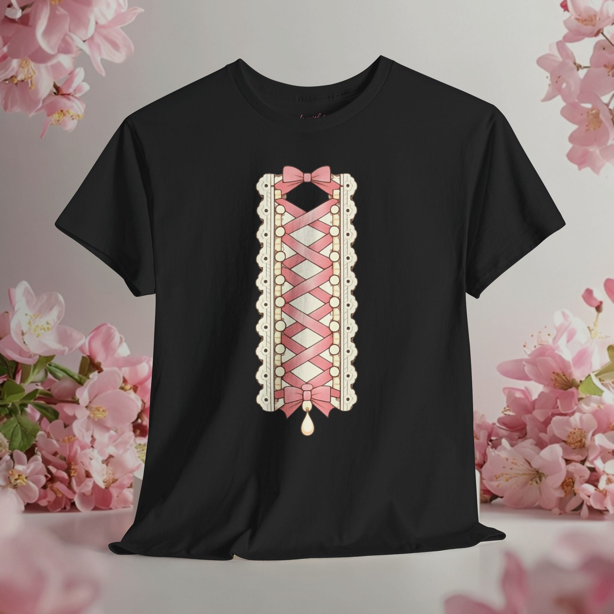 Pink Corset Ribbon T-Shirt