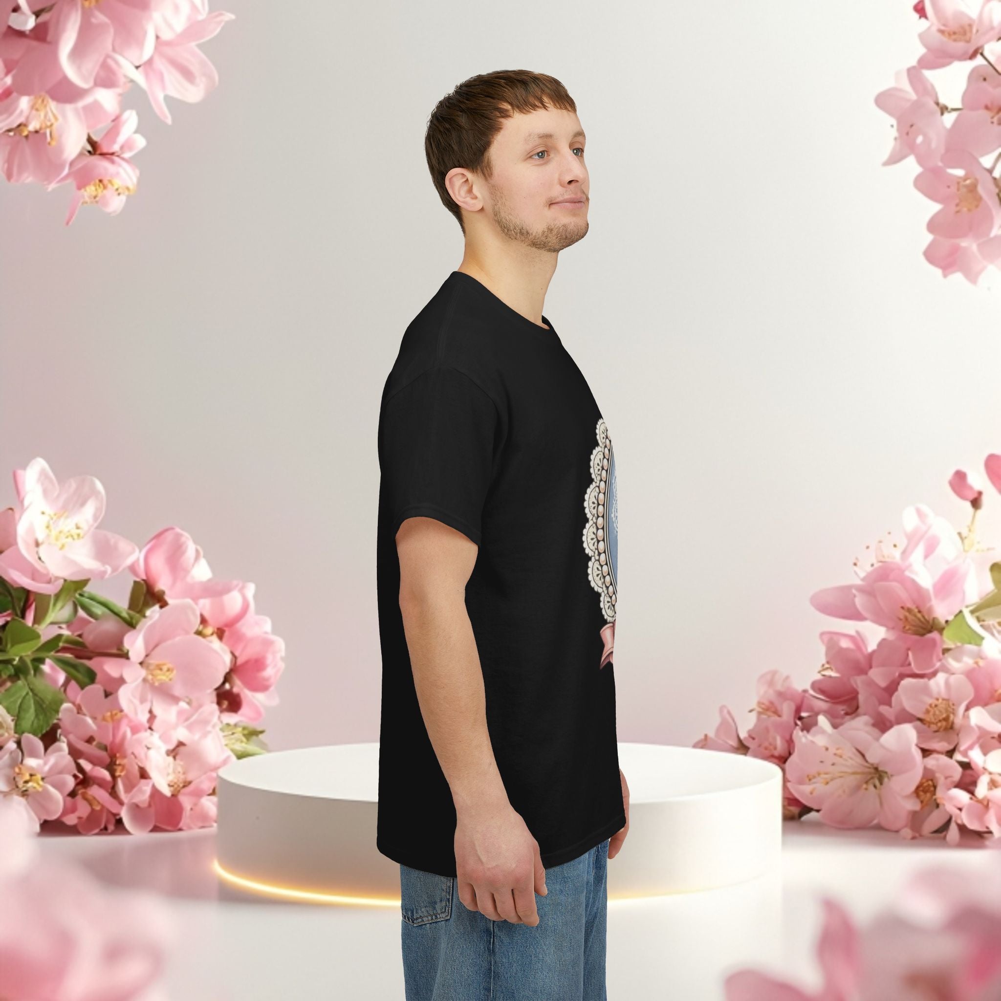 Cute Girly Cat T-Shirt — Soft Pastel Cat Graphic Tee for Cat Lovers