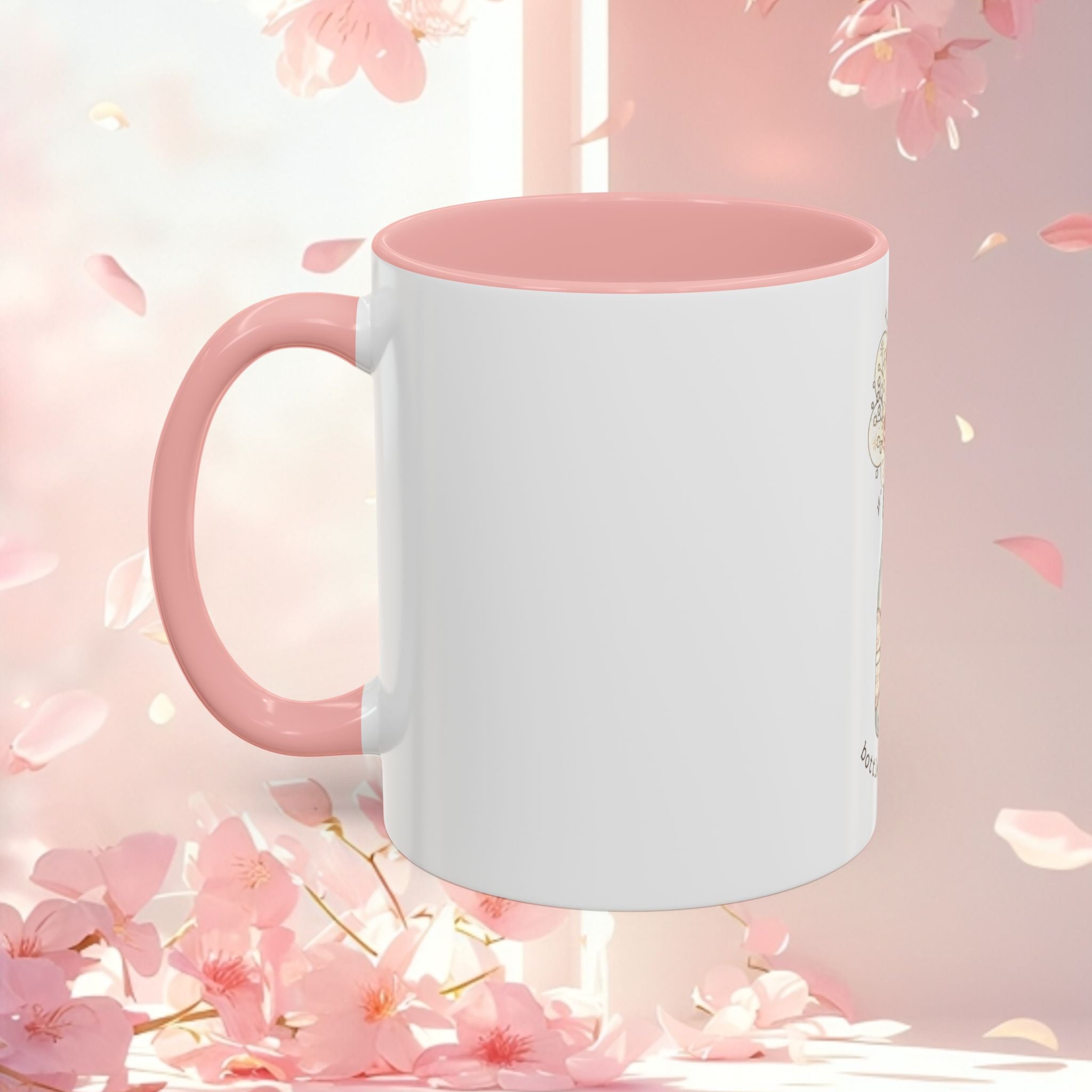 Soft Floral Accent Coffee Mug — Gentle Floral 11/15oz