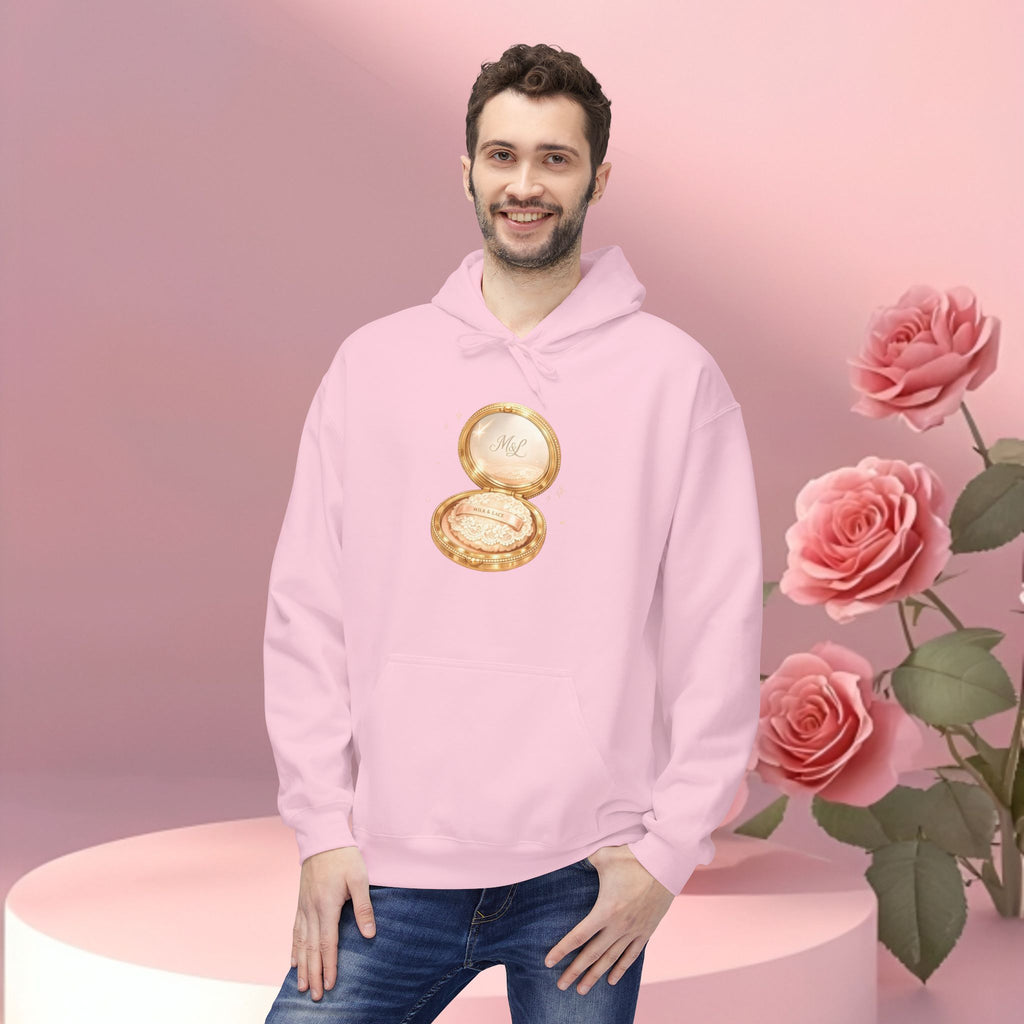 Gold Minimal Graphic Hoodie — Clean Metallic Accent Fleece