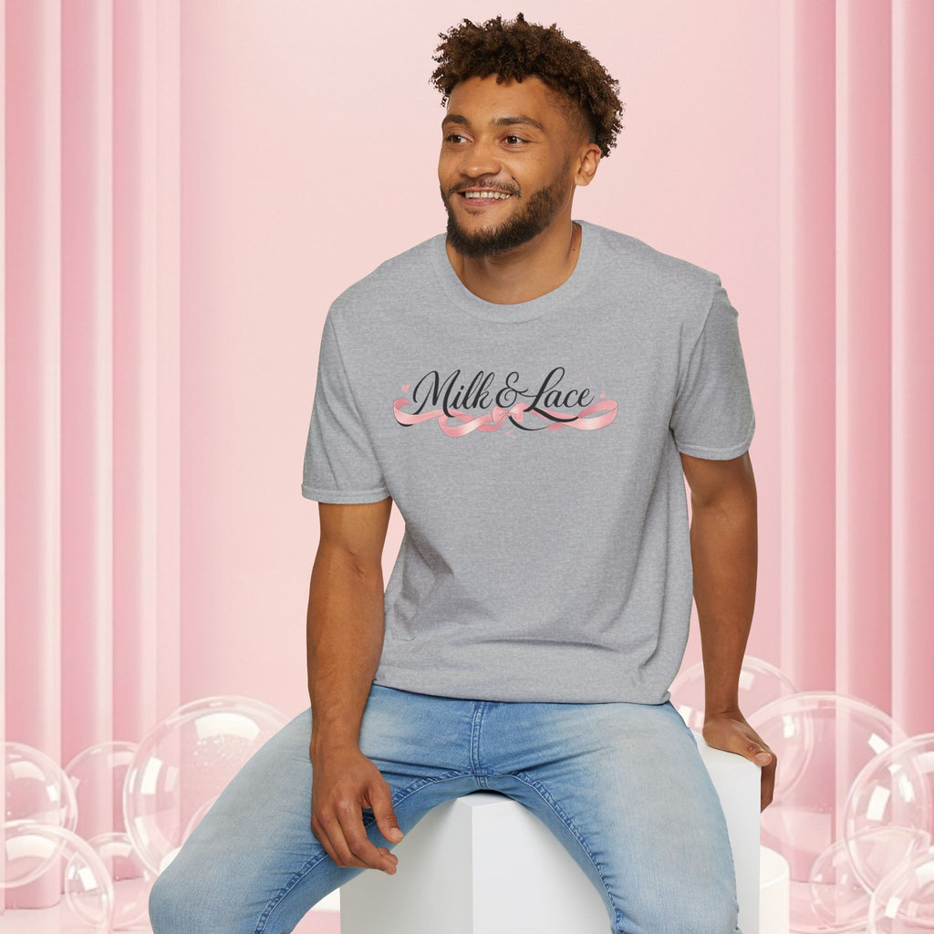 Feminine Script Tee — Gentle Floral Script T-Shirt