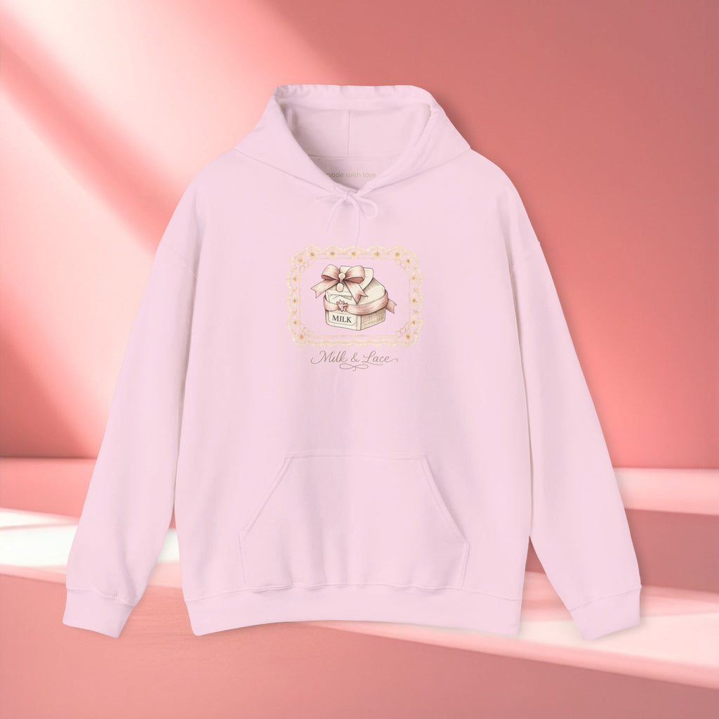 Pink Vintage Feminine Hoodie — Retro Feminine Pink Sweatshirt
